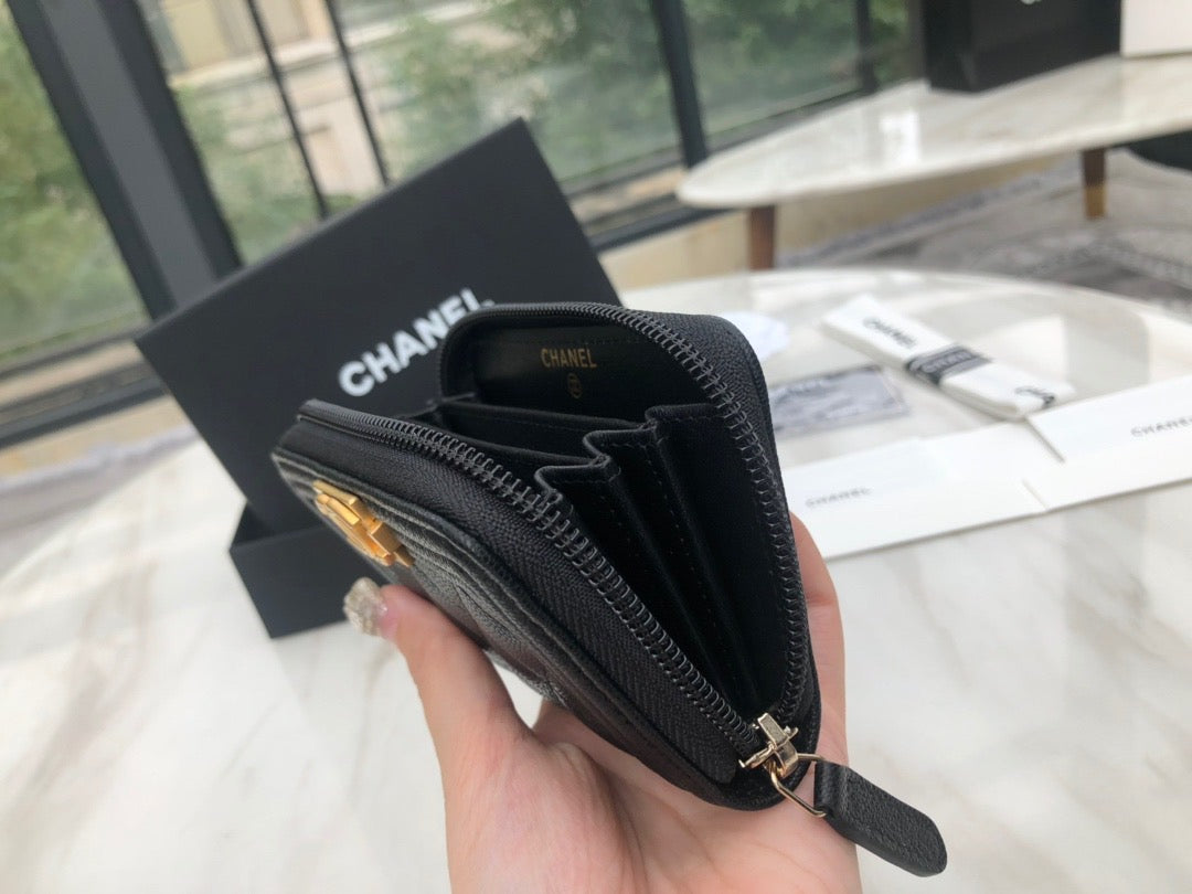 CO-CO Chanel Zipped Coin Purse 11cm