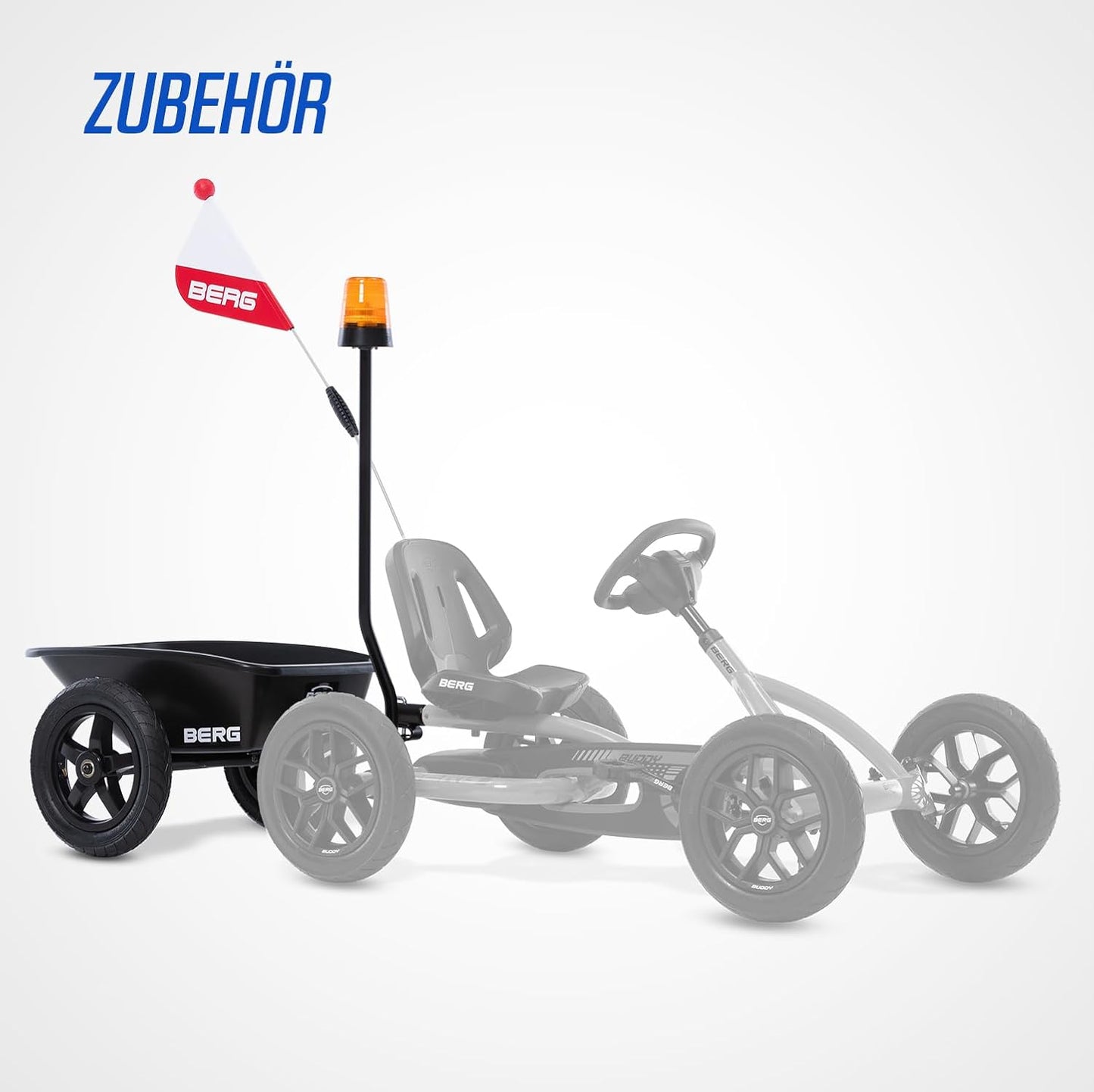 BERG Buddy Blue Pedal Go-Kart for Kids with BFR System