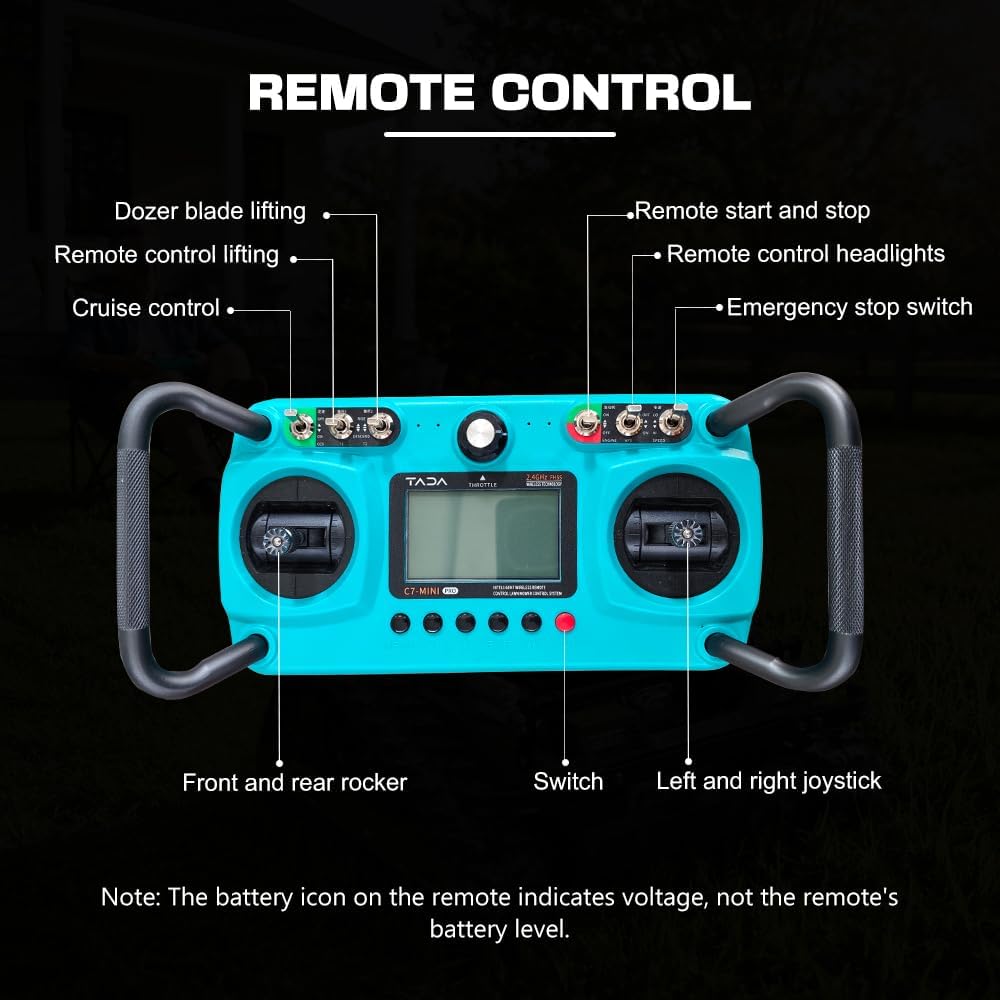 Glovemateusa Remote Control Lawn Mower – Climbs 45° Slopes with All-Terrain Tracks, Gas-Electric Hybrid Power