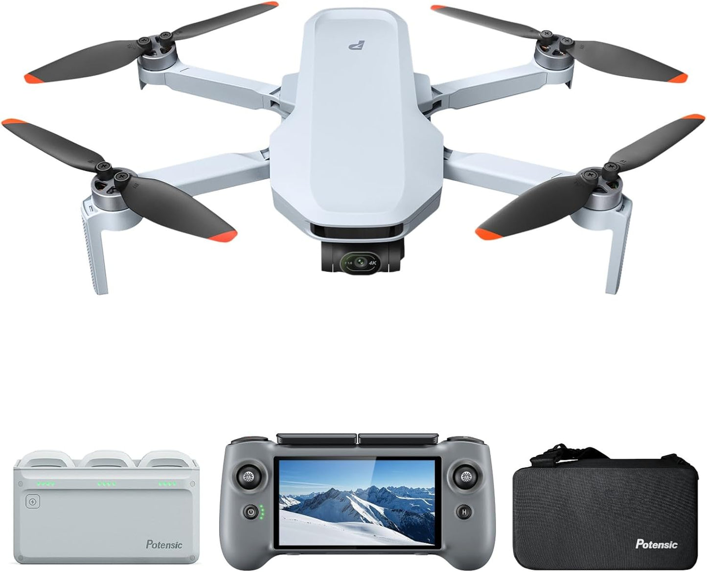 Potensic ATOM 2 4K Camera Drone with 3-Axis Gimbal & Fly More Combo