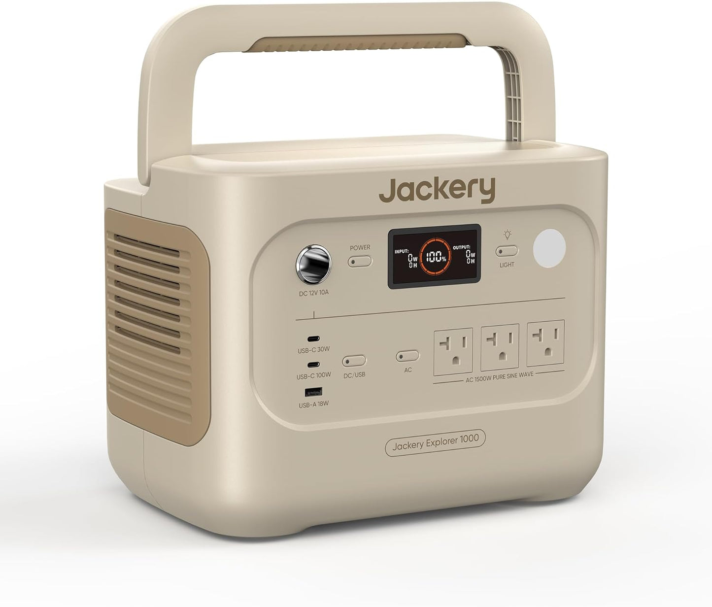 Jackery Explorer 1000 v2 Portable Power Station,1070Wh LiFePO4 Battery,1500W AC/100W USB-C Output, 1 Hr Fast Charge, Solar Generator for Camping,Emergency, RV, Off-Grid Living(Solar Panel Optional)