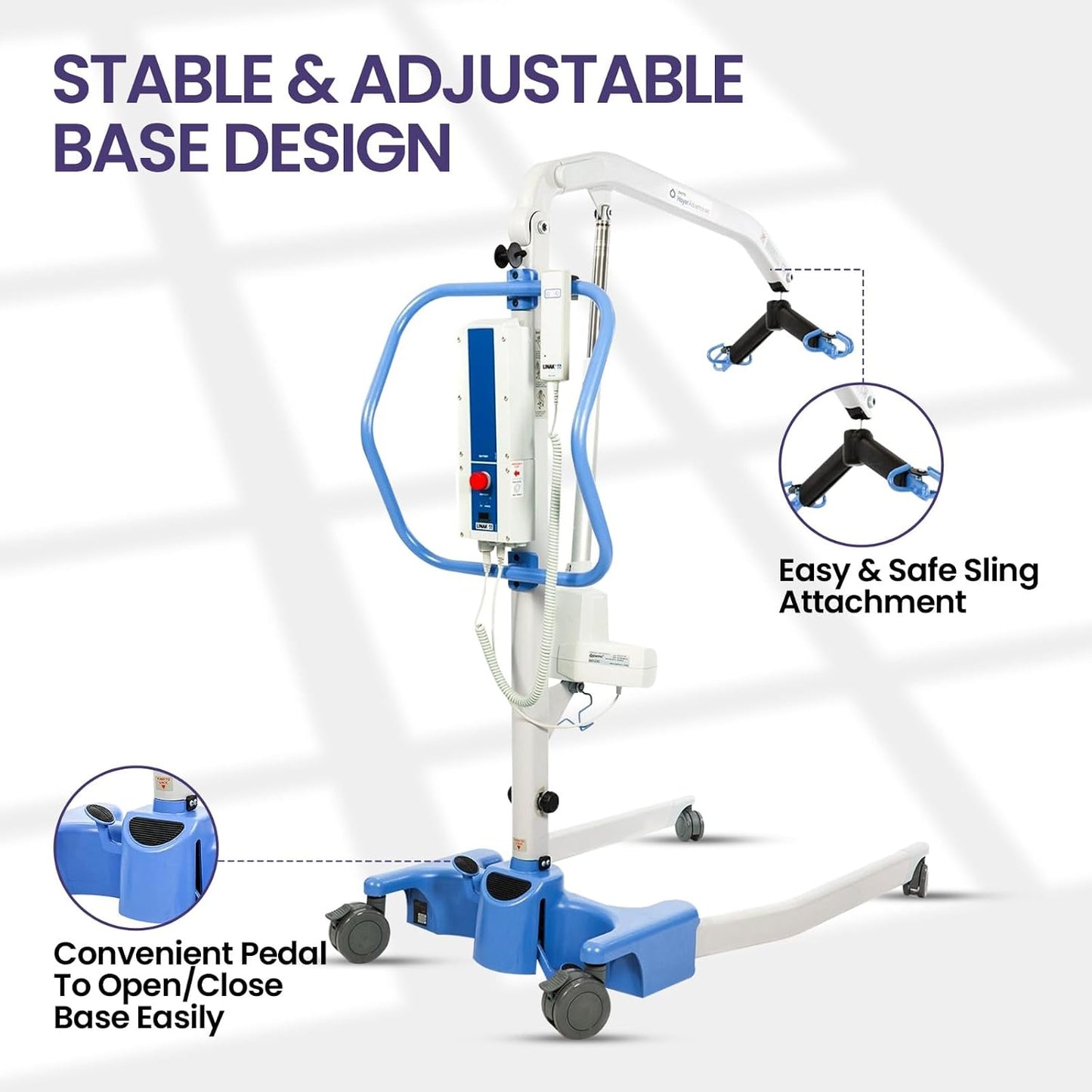 Joerns Hoyer Advance Electric Portable Patient Lift, 340 lbs