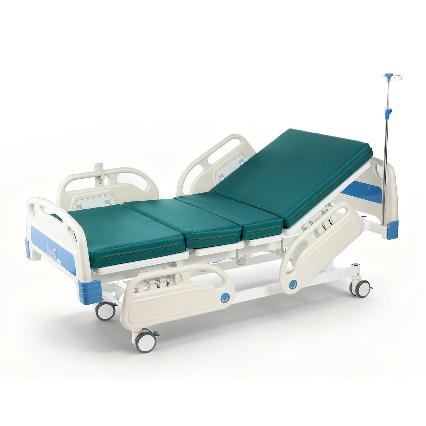 Real Relax Full Electric Hospital Bed with Mattress & IV Pole