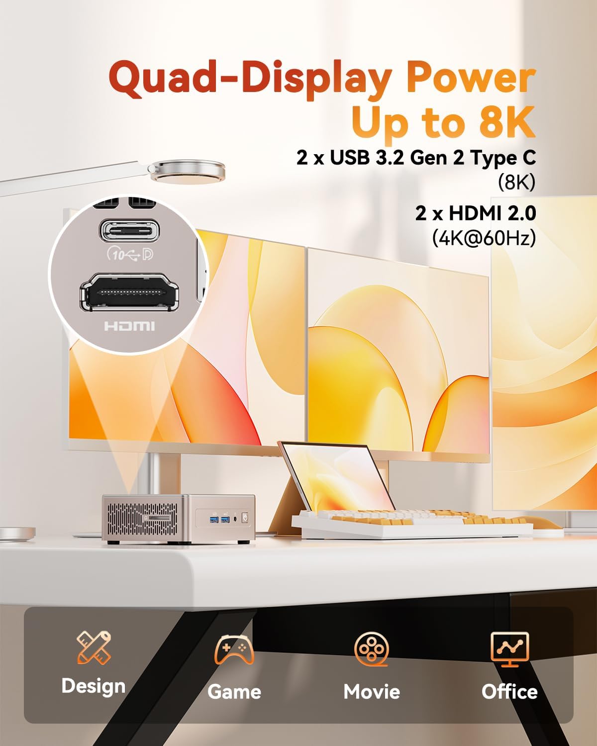 GEEKOM A5 Mini PC with AMD Ryzen 5 7430U