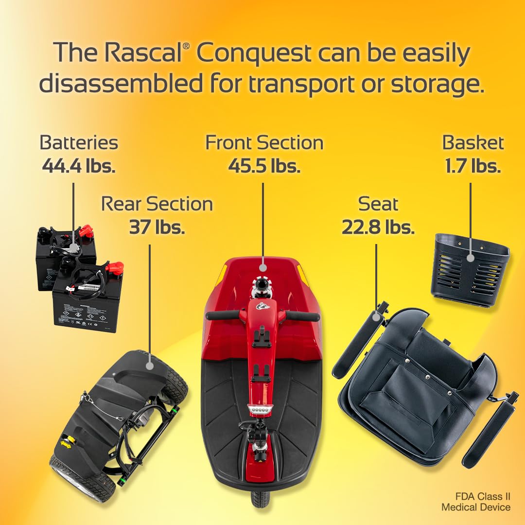 Rascal Conquest 4-Wheel Heavy-Duty Mobility Scooter