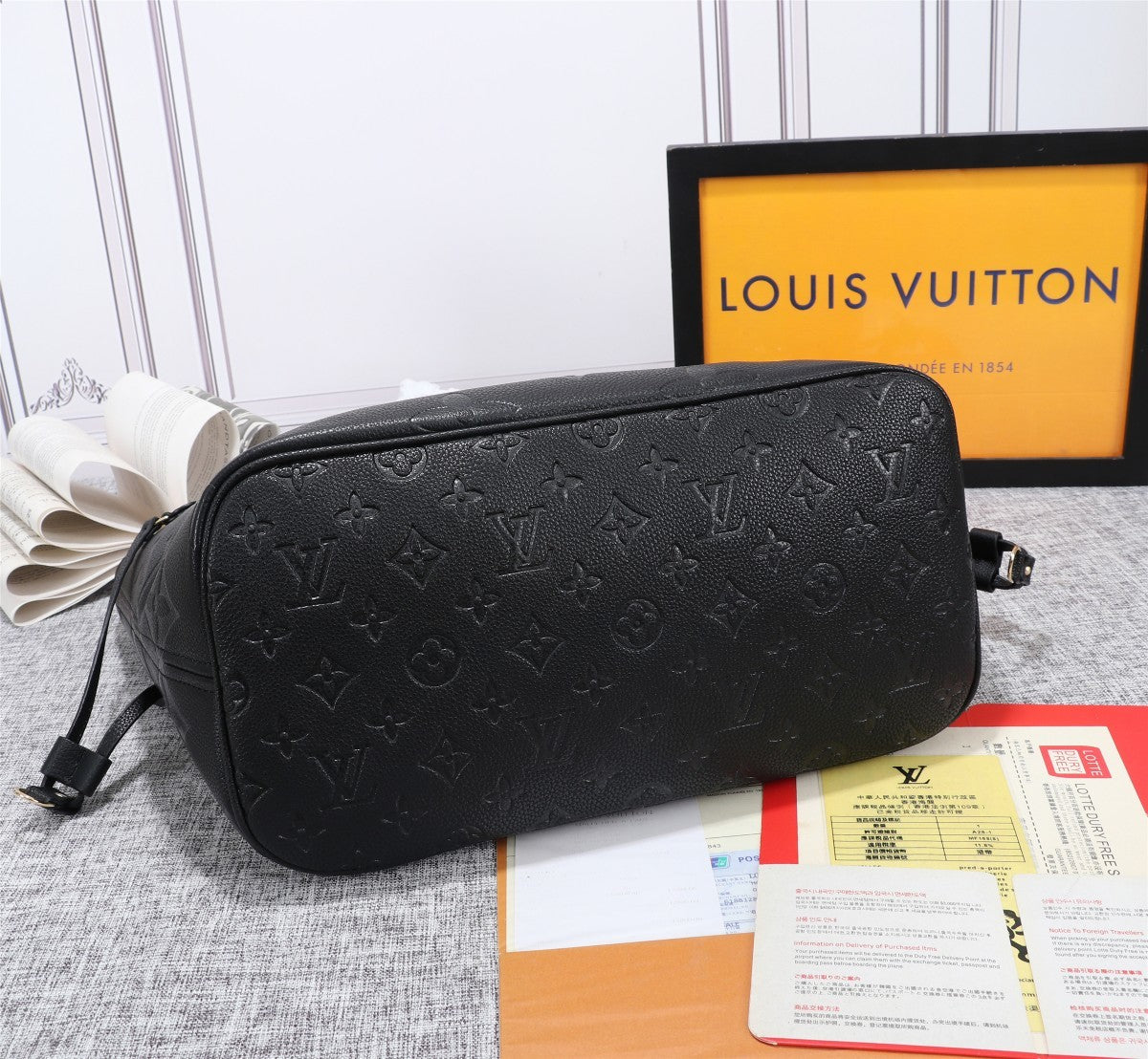 Louis vuitton Neverfull Monogram Empreinte 32cm/ Black