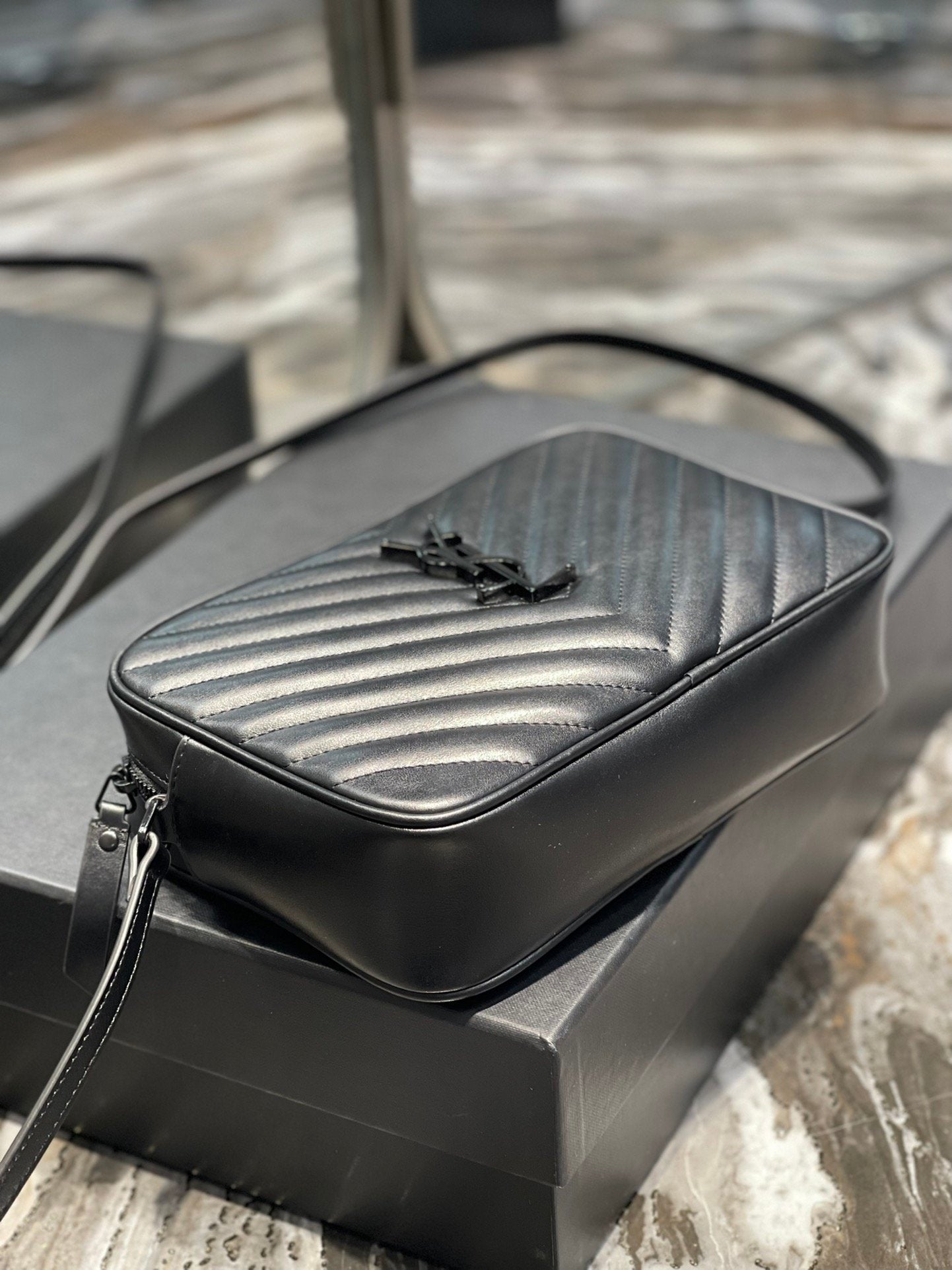 Saint Laurent Lou Camera Bag With Black Hardware 23cm