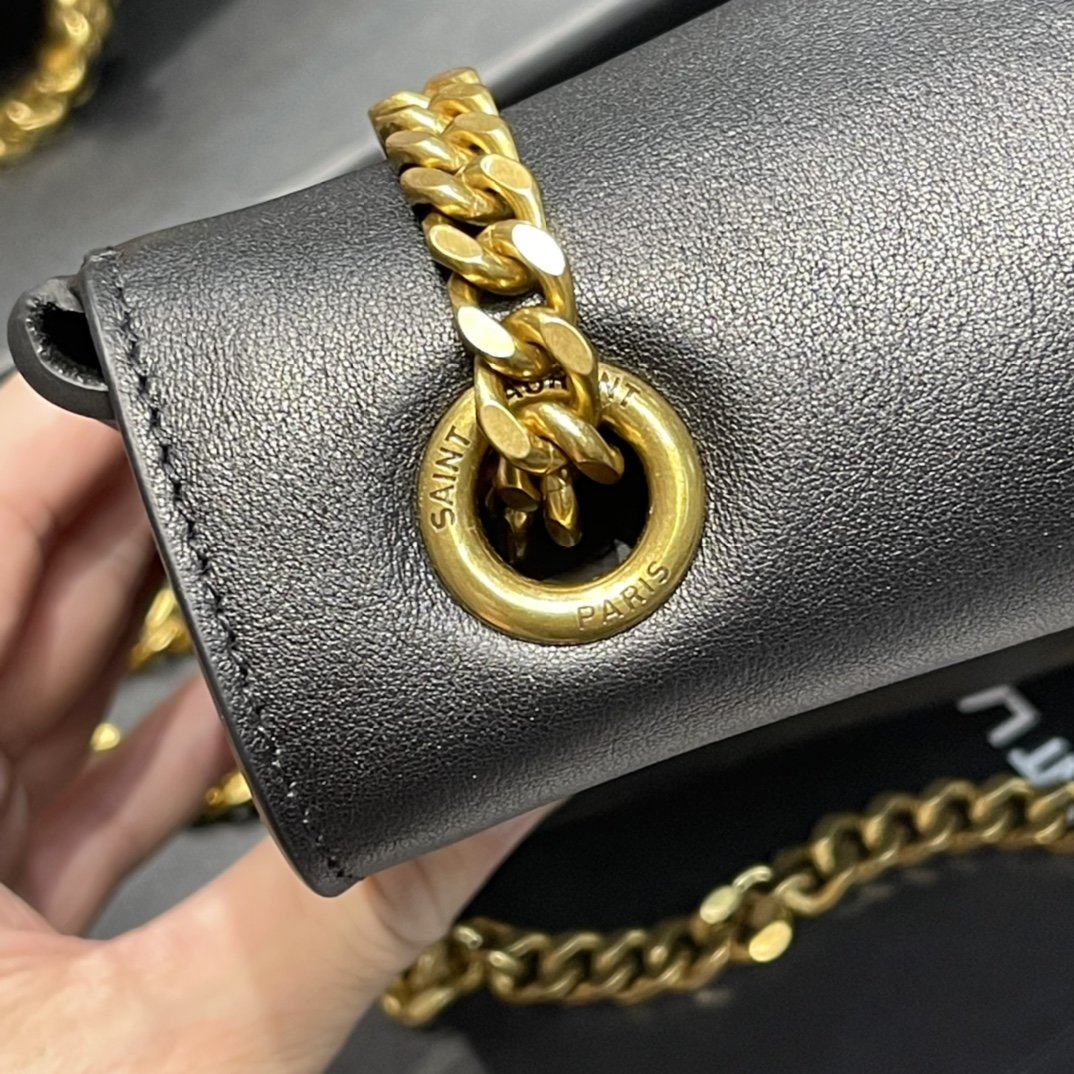 Saint Laurent Kate Medium Reversible Chain Bag In Suede With Gold Hardware 28cm