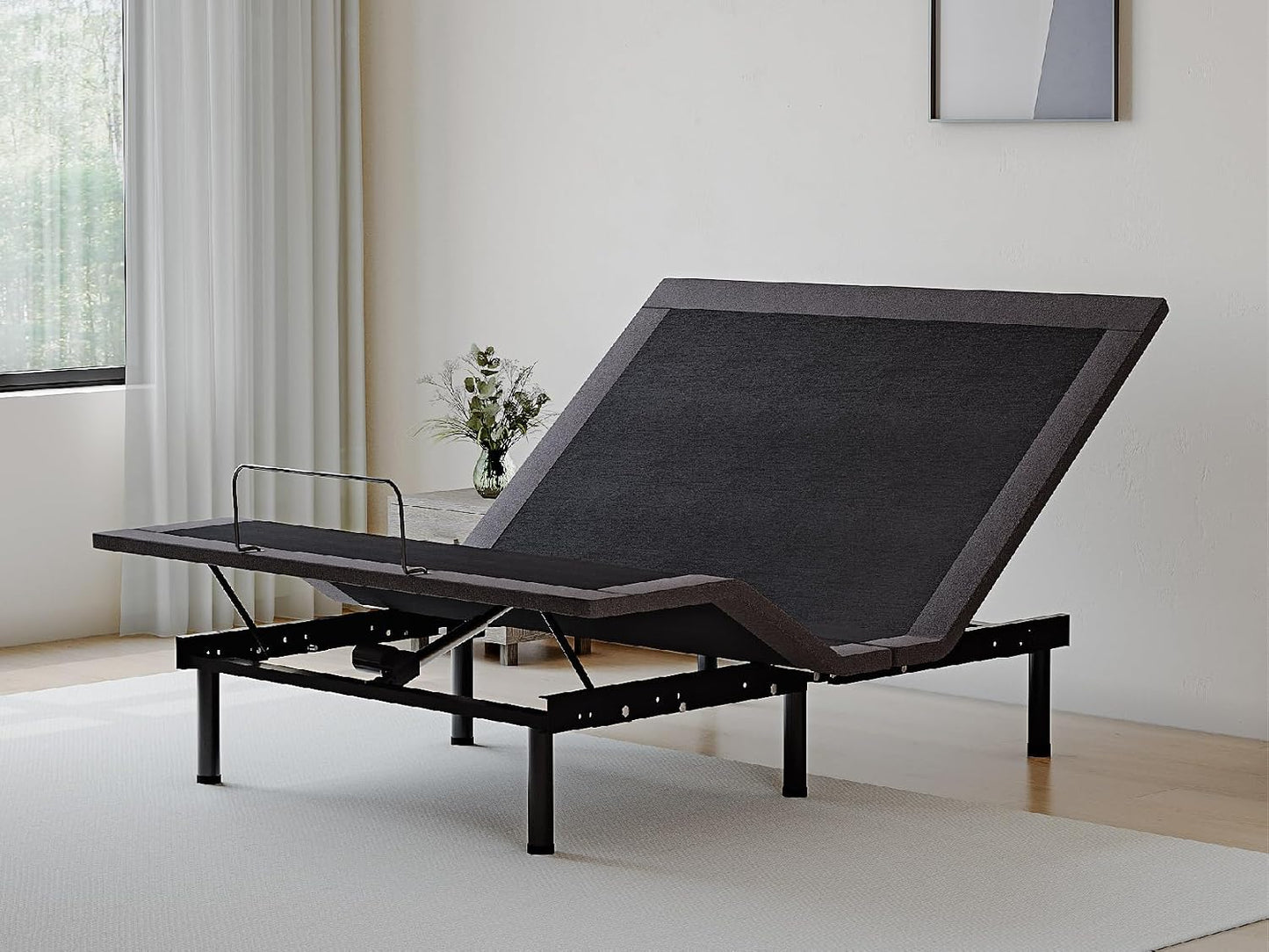 Dyonery Twin XL Adjustable Bed with 12" Gel Memory Foam Mattress