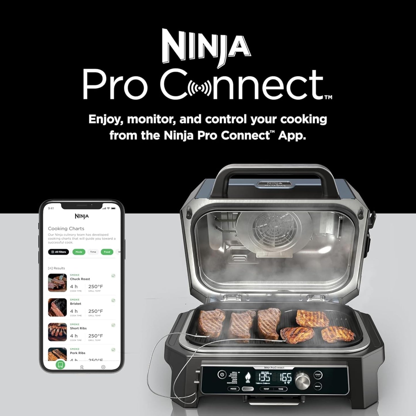 Ninja Woodfire Pro Connect XL 7-in-1 Outdoor Grill & Smoker