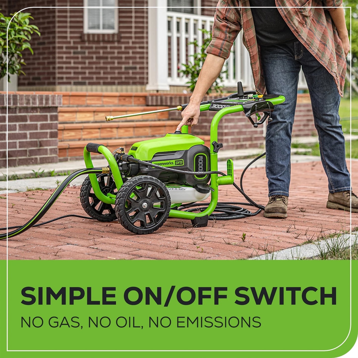 Greenworks 3000 Max PSI at 1.1 GPM Tru Brushless Electric Pressure Washer