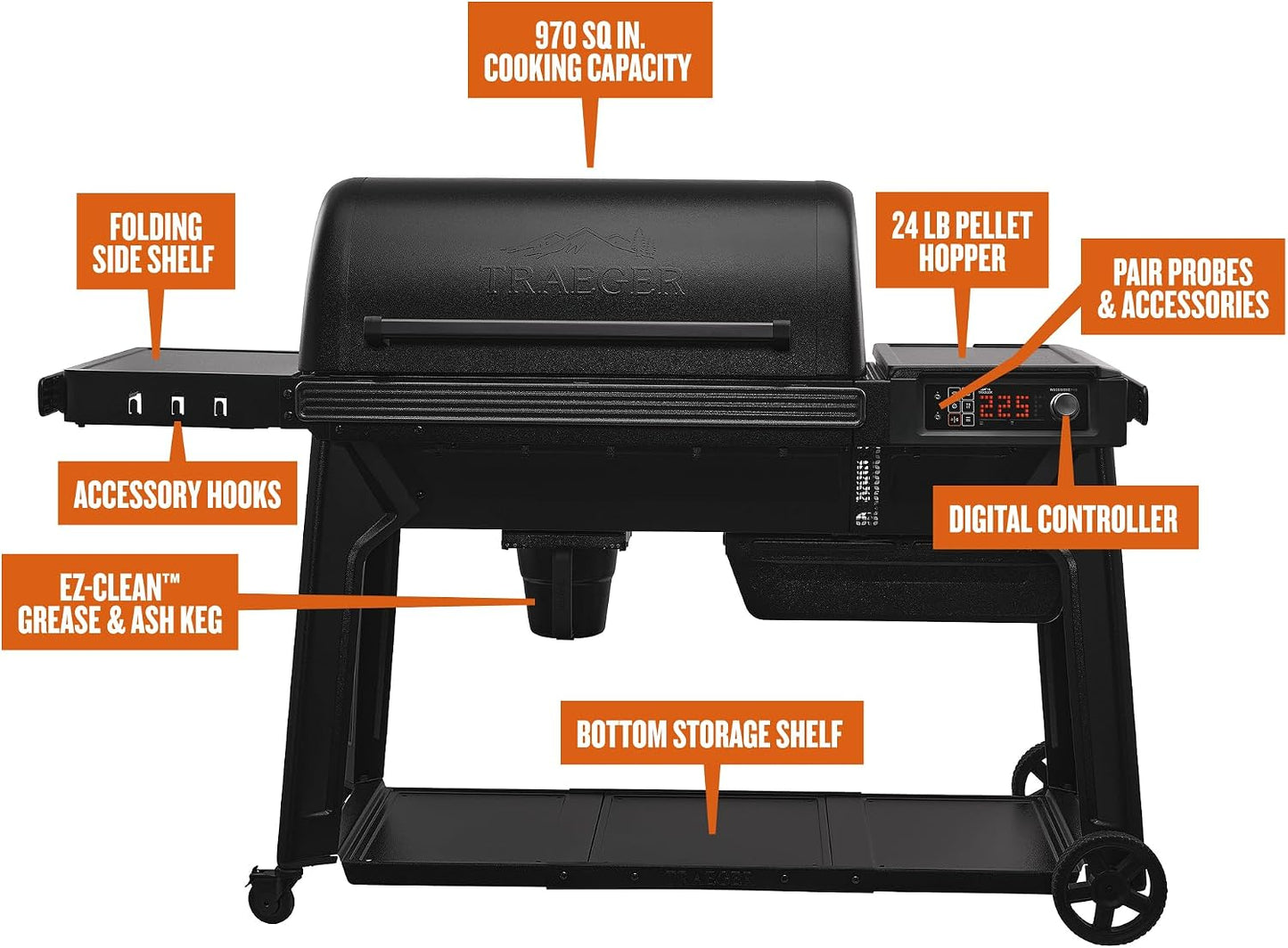 Traeger Woodridge Pro Electric Wood Pellet Grill & Smoker