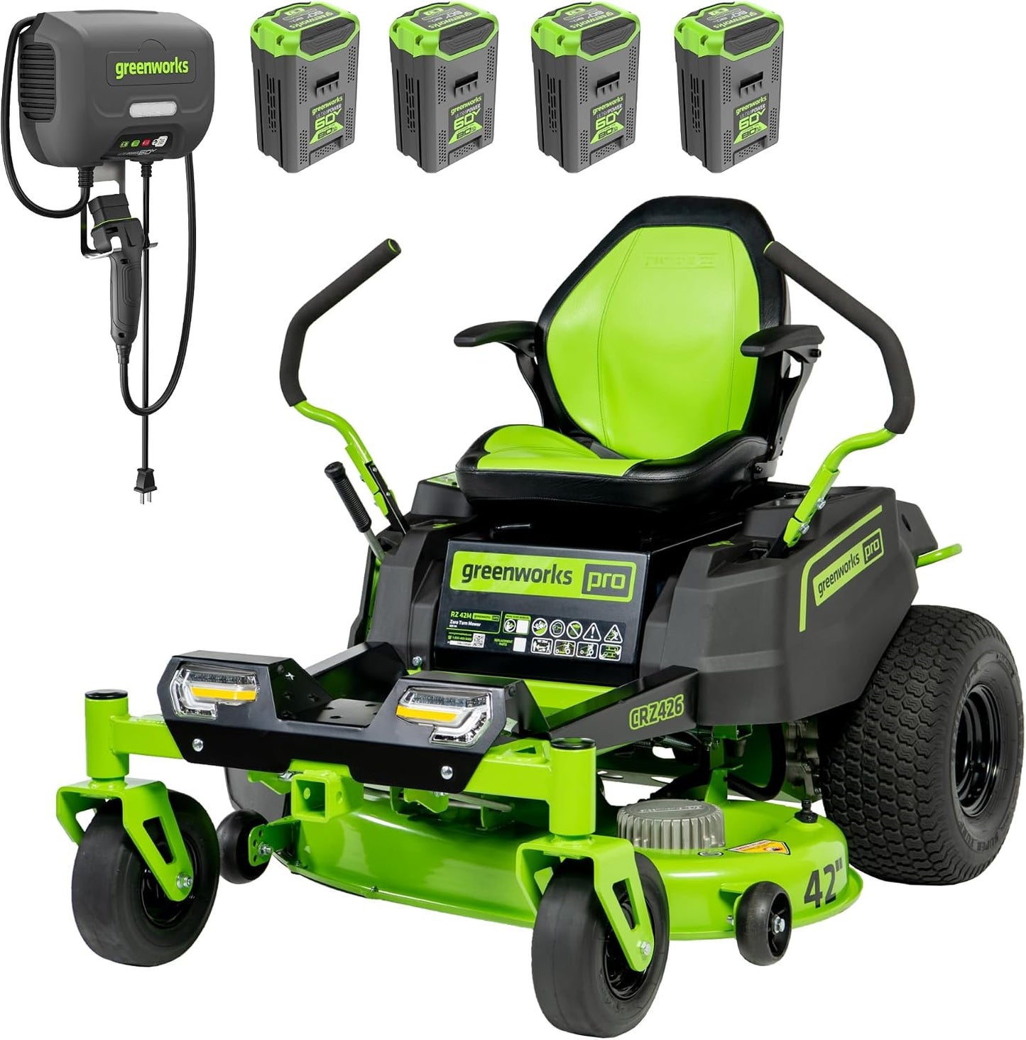 Greenworks 60V 30-Inch Riding Lawn Mower with Batteries & Charger