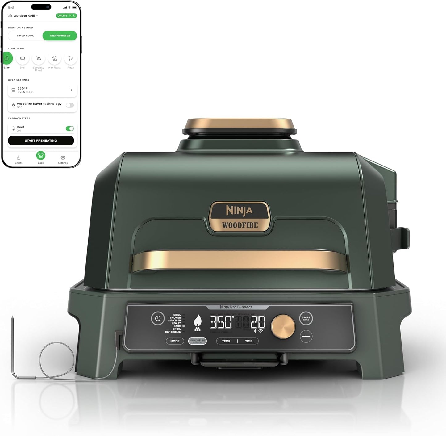 Ninja Woodfire Pro Connect XL 7-in-1 Outdoor Grill & Smoker