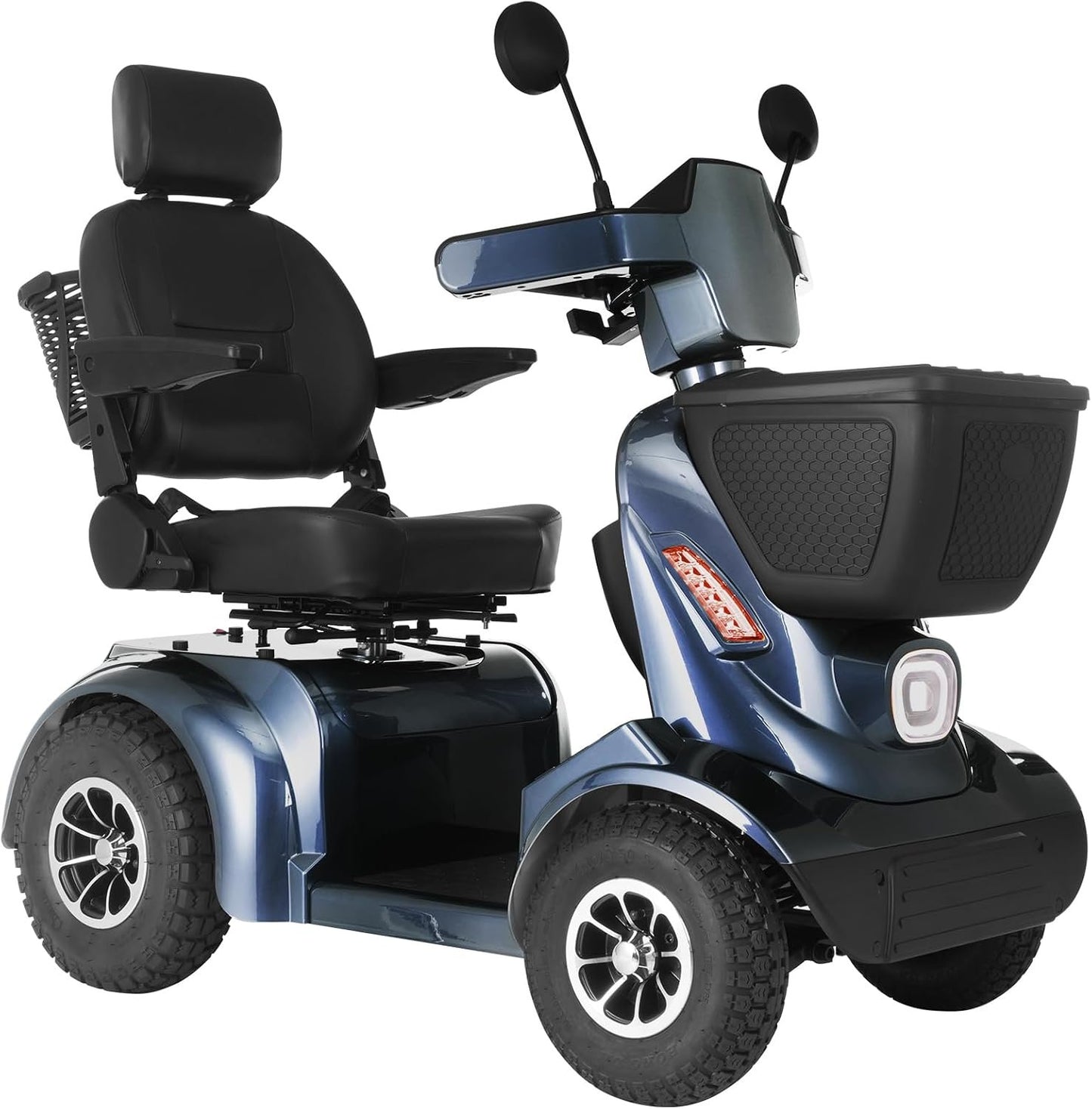 Ecomobi All-Terrain Heavy Duty Mobility Scooter for Seniors &amp; Adults, 1000W Powerful Motor, 550 lbs Weight Capacity, 32 Mile Extended Range, 9 MPH, 13” Pneumatic Tires, Full Suspension, FDA Cleared