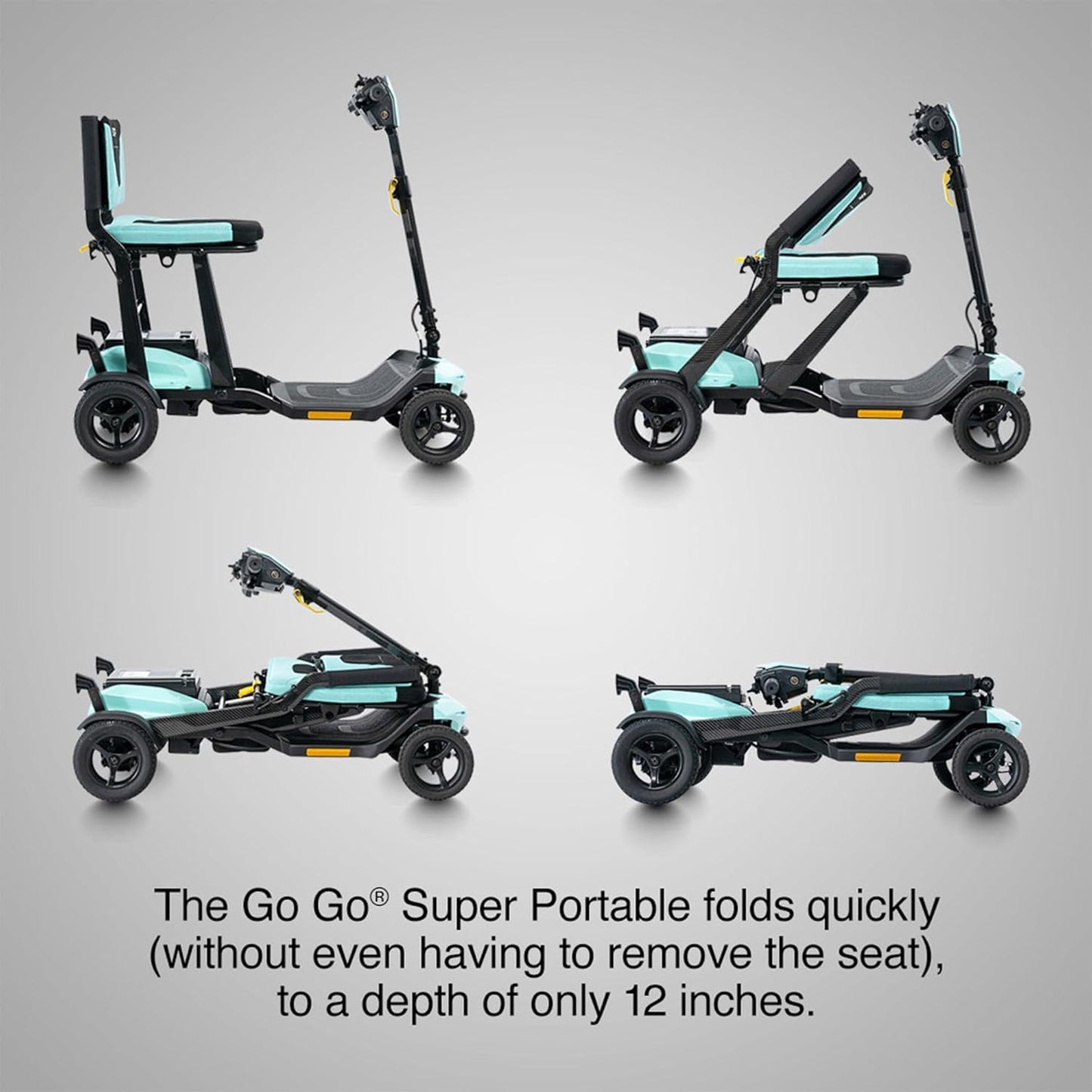 Pride Mobility Go-Go Super Portable Folding Mobility Scooter – Mint
