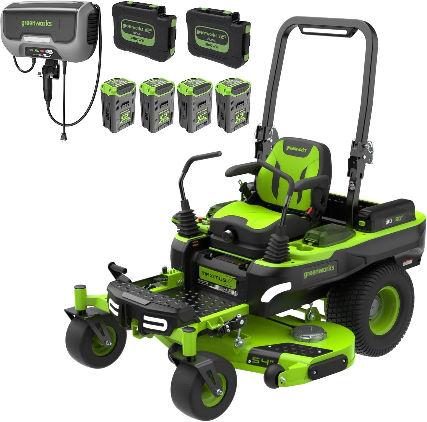 Greenworks 60V 30-Inch Riding Lawn Mower with Batteries & Charger