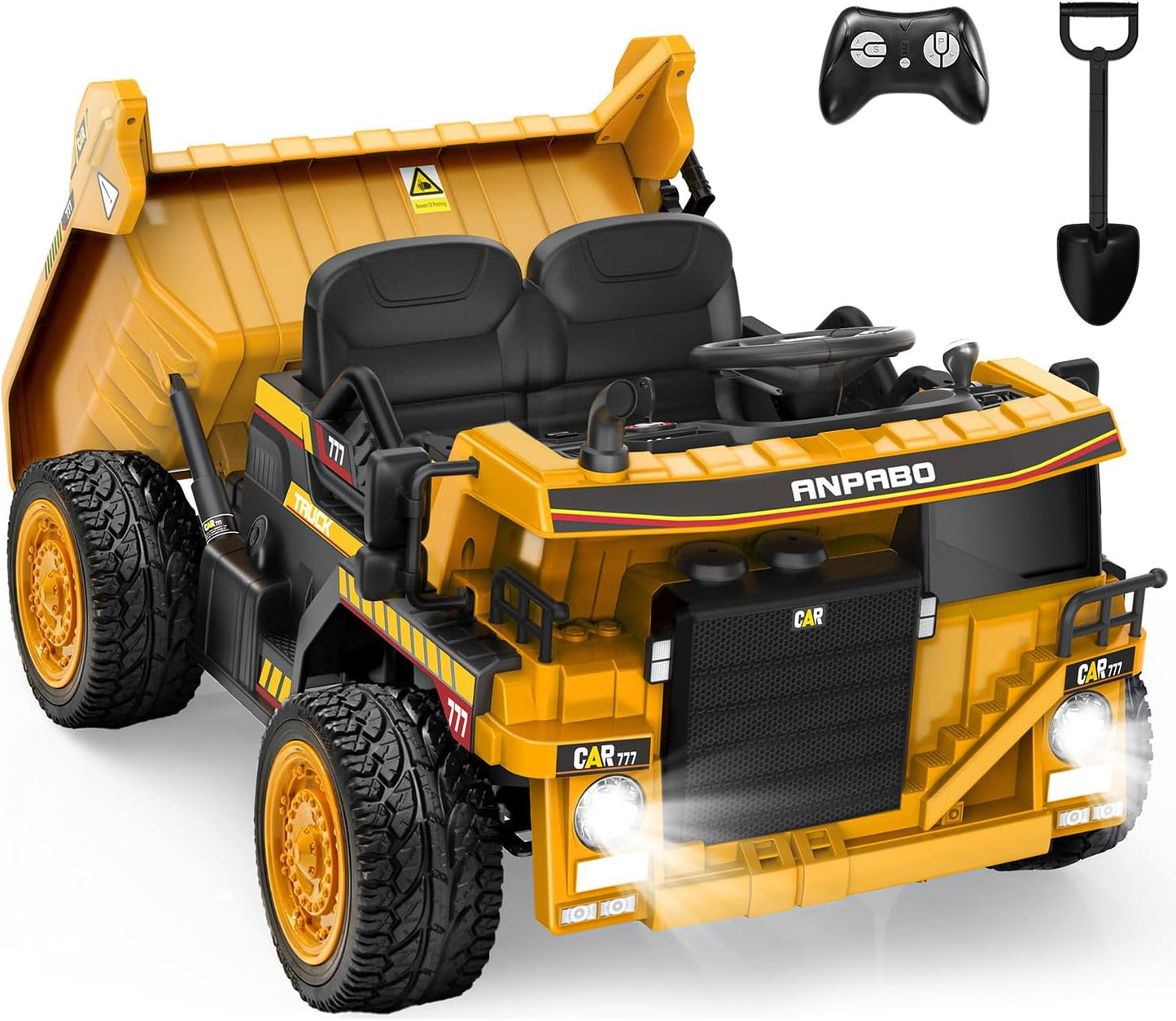 ANPABO 24V 2-Seater Kids Ride-On Dump Truck with Remote
