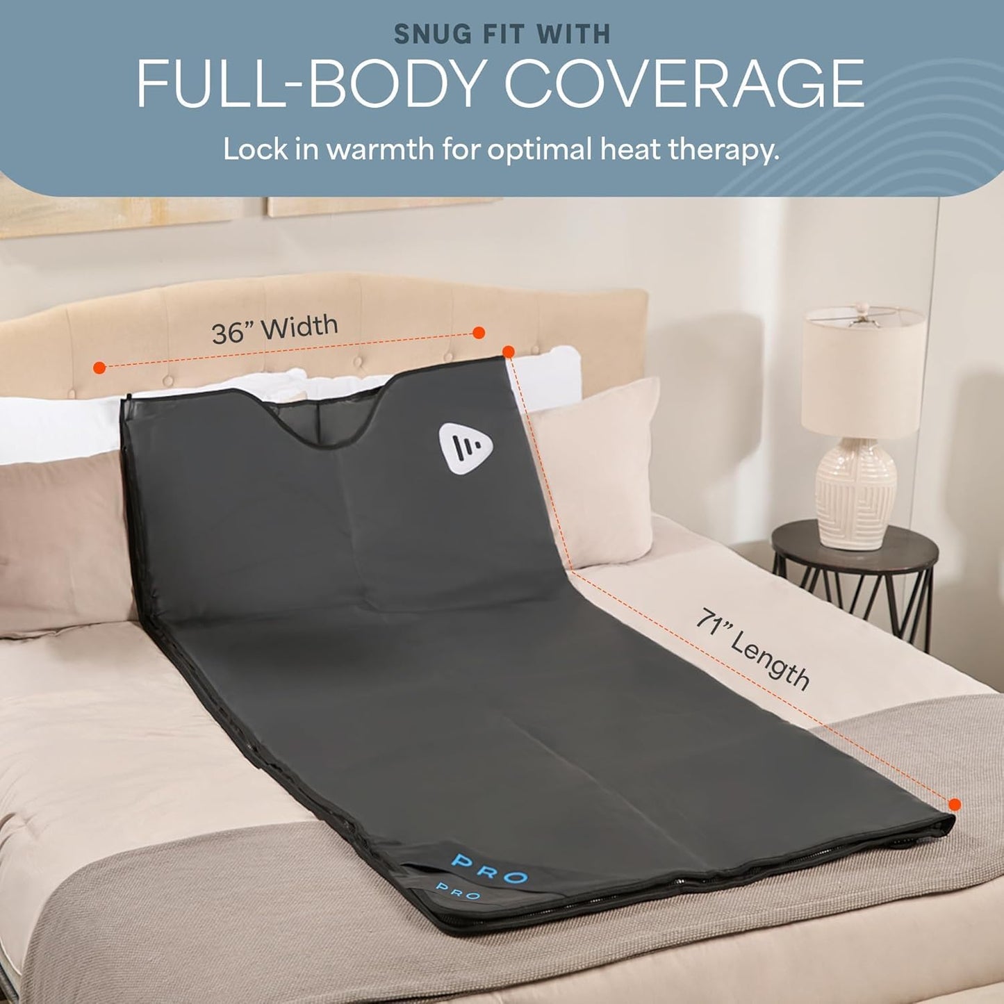 Lifepro RejuvaWrap Infrared Sauna Blanket — Portable Sauna Bag with 9 Temp Levels Low EMF Far Infrared Heating — At Home Full Body Rejuvenation & Relaxation