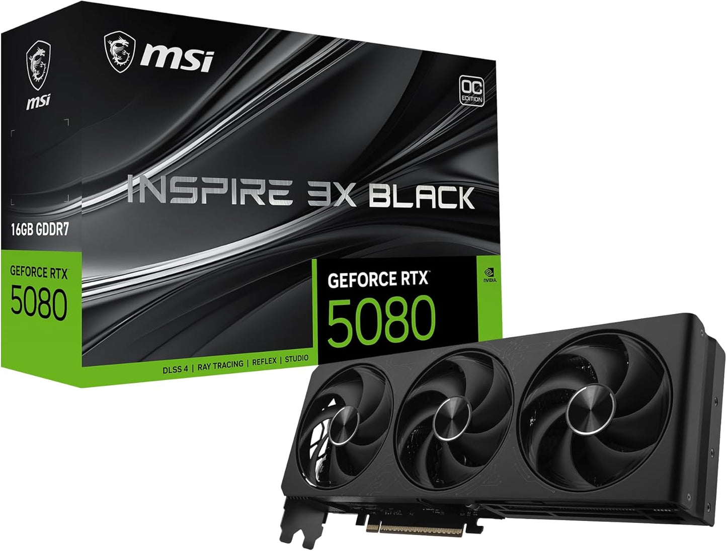 MSI GeForce RTX 5080 Inspire 3X OC 16GB Graphics Card
