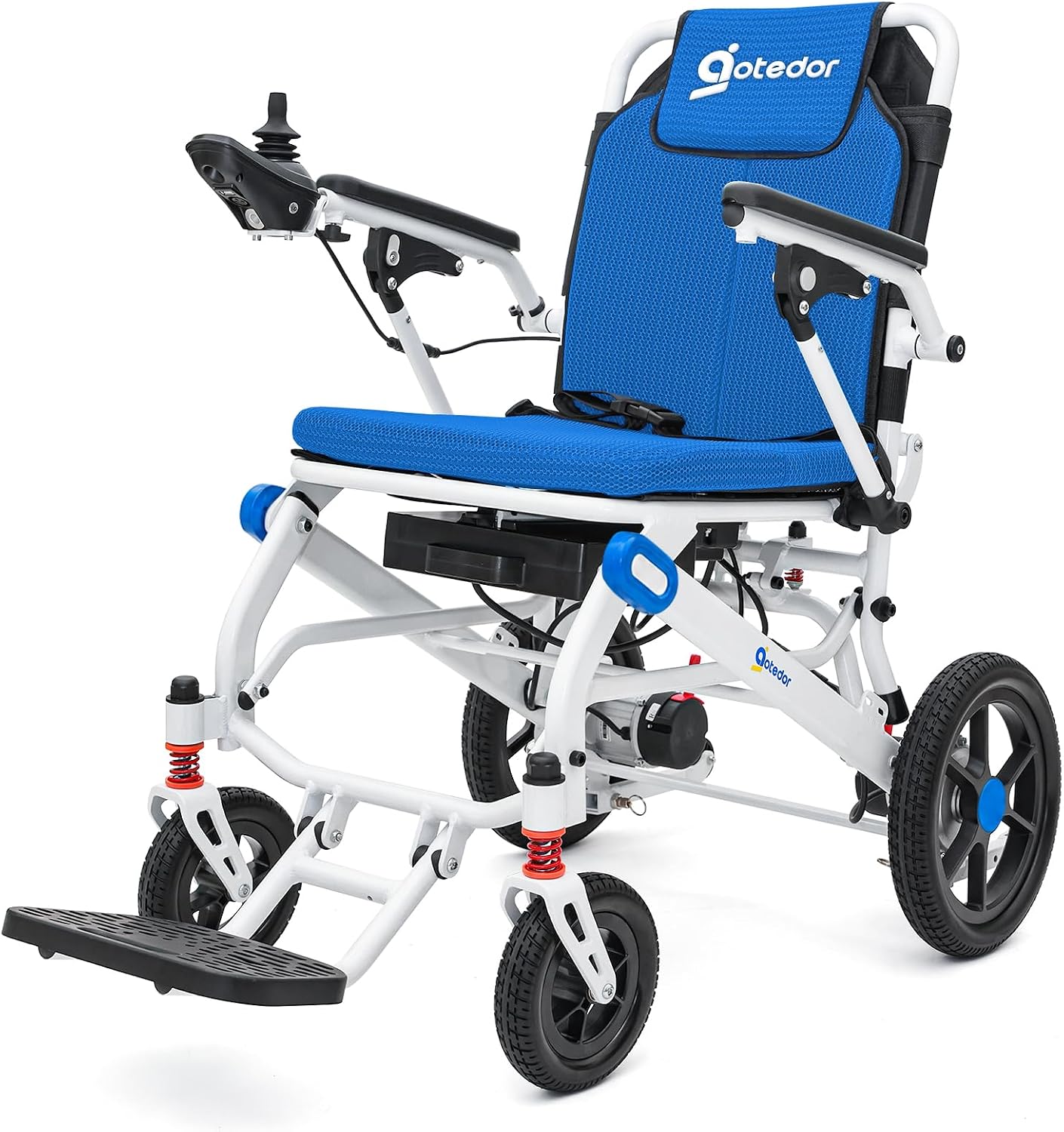 Aotedor Lightweight Folding Electric Wheelchair with 22-Mile Range