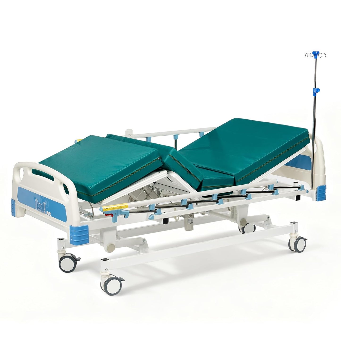Real Relax Full Electric Hospital Bed with Mattress & IV Pole