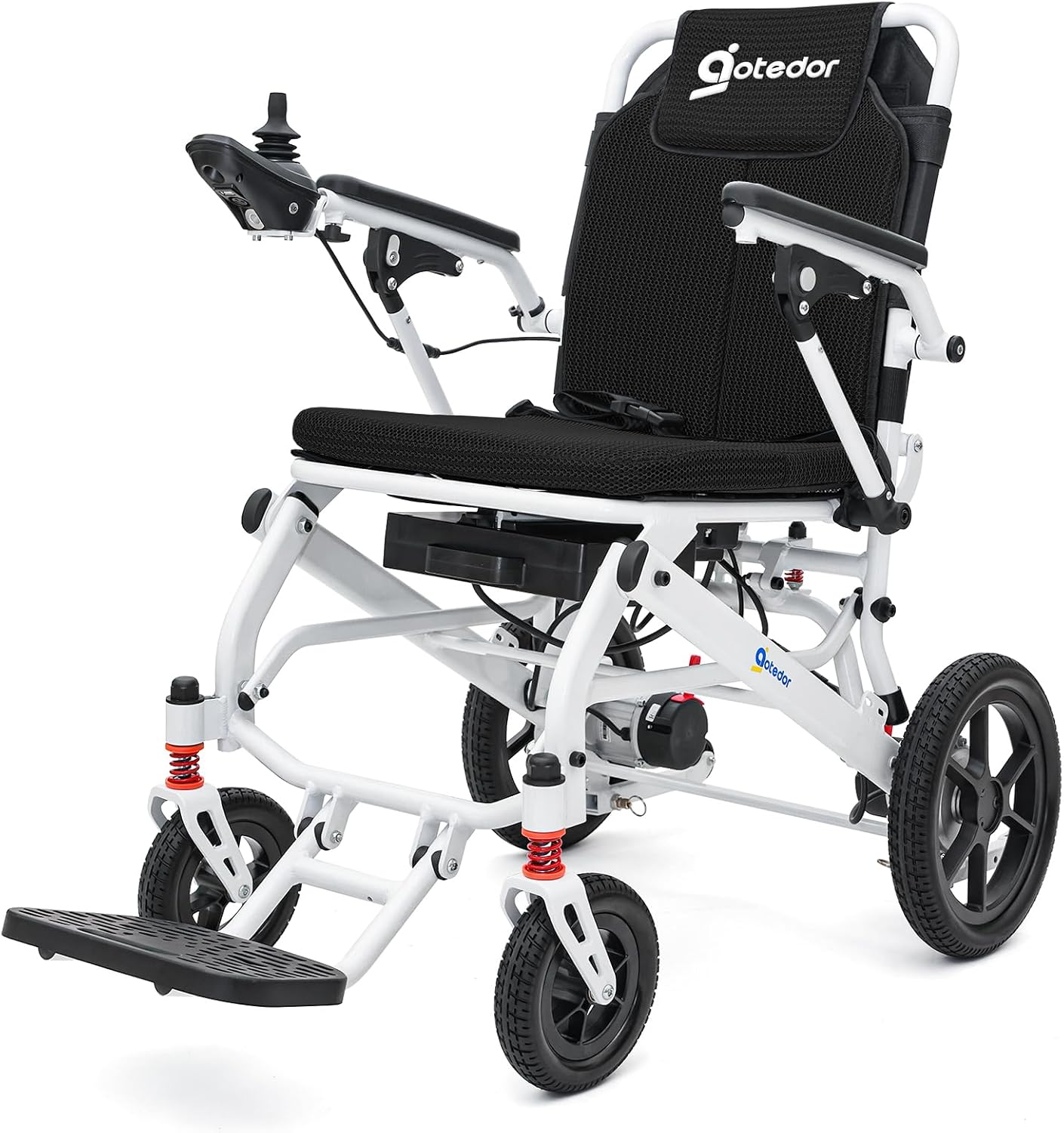 Aotedor Lightweight Folding Electric Wheelchair with 22-Mile Range