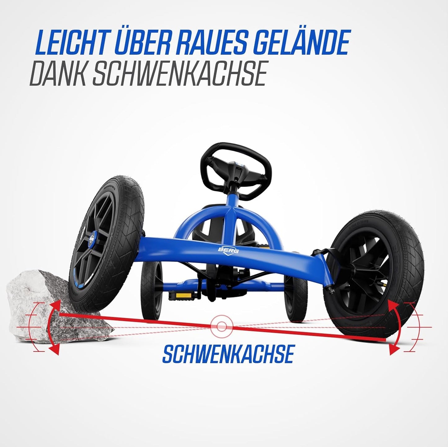 BERG Buddy Blue Pedal Go-Kart for Kids with BFR System