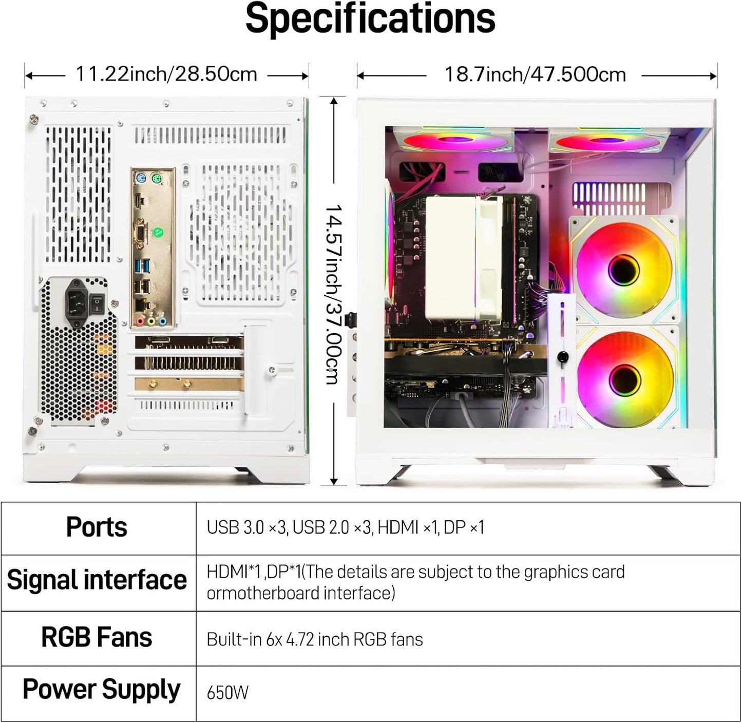 LXZ Gaming PC Desktop with Ryzen 5 5500 & GeForce RTX 3050