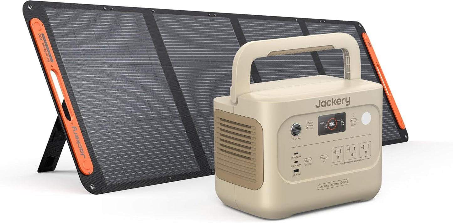 Jackery Solar Generator 1000 v2 with 200W Solar Panel