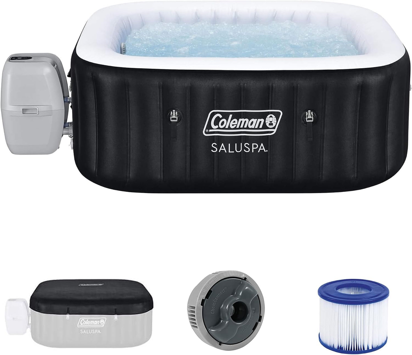 Coleman Hawaii AirJet 4-6 Person Inflatable Hot Tub with 140 AirJets, Grey