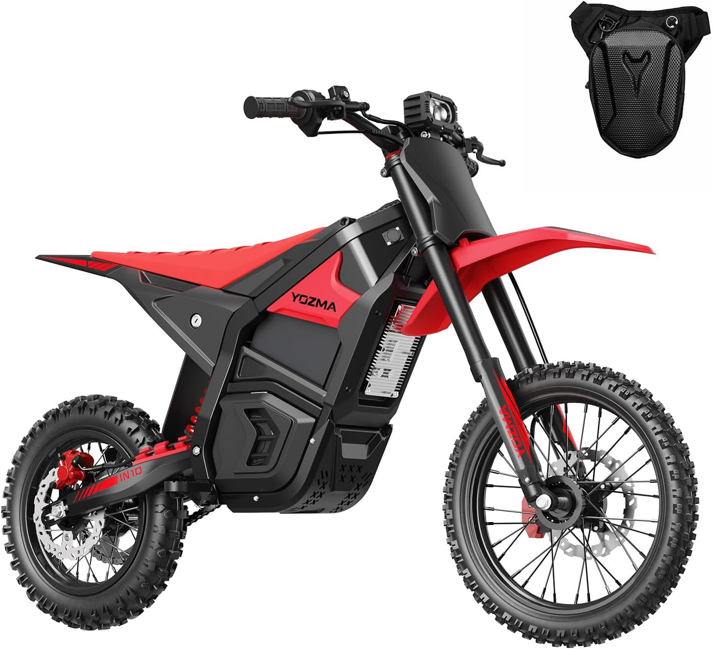 Yozma IN10 Electric Dirt Bike, 2600W 40MPH Electric-Motorcycle with 48V/23AH Battery Ebike, Full Hydraulic Brakes and Suspensions Mountain Off-Road E Dirt Bike, for Teens & Adults