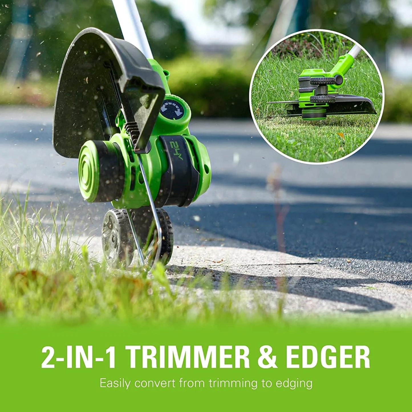 Greenworks 48V 20" Cordless Lawn Mower, Trimmer & Blower Combo Kit with Batteries