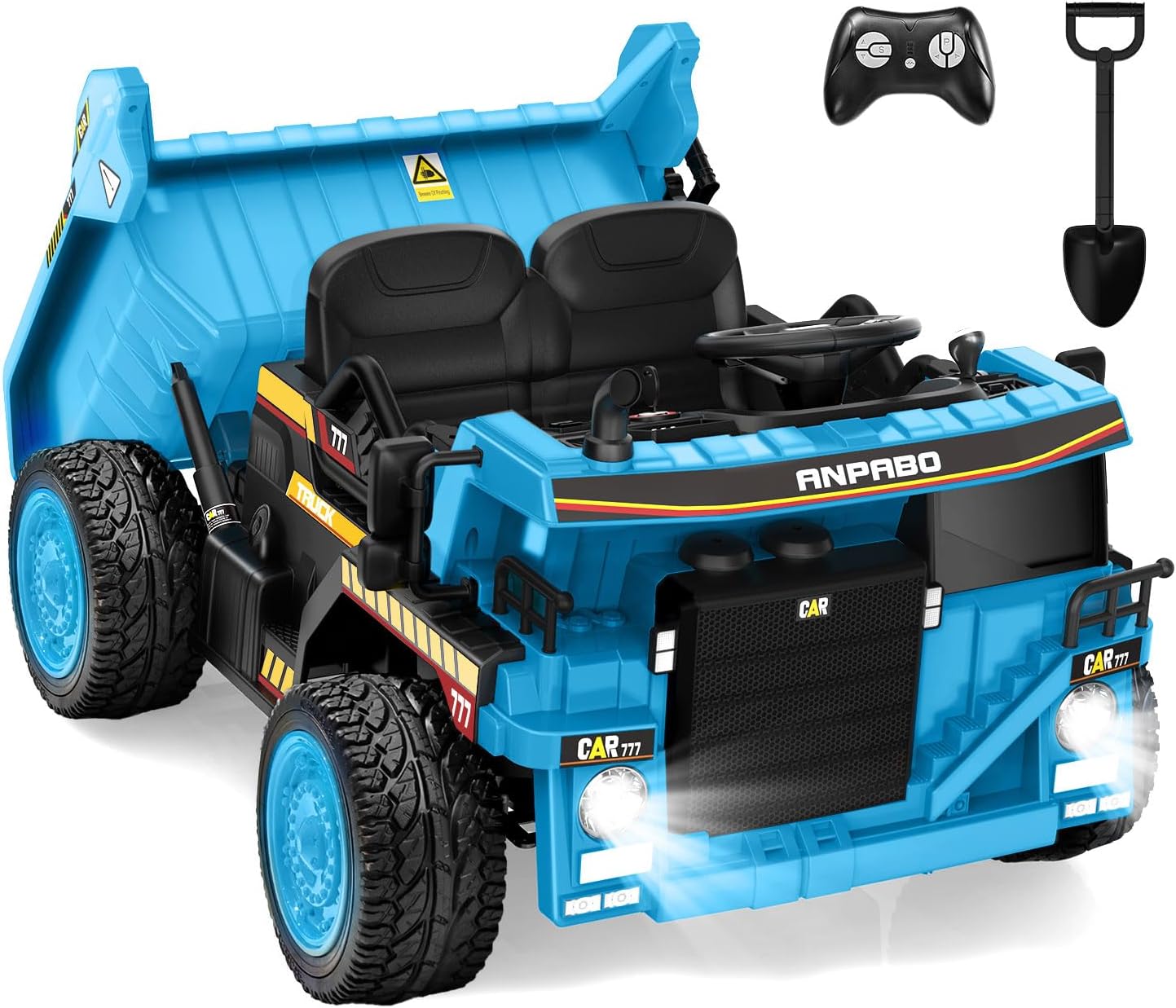 ANPABO 24V 2-Seater Kids Ride-On Dump Truck with Remote