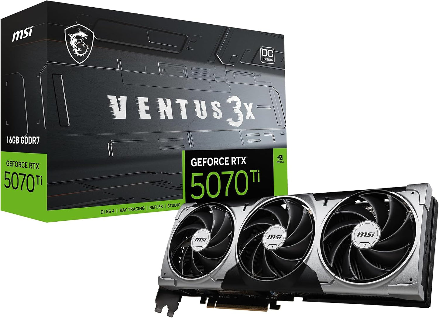 MSI GeForce RTX 5070 Ti Ventus 3X OC 16GB GDDR7 Graphics Card