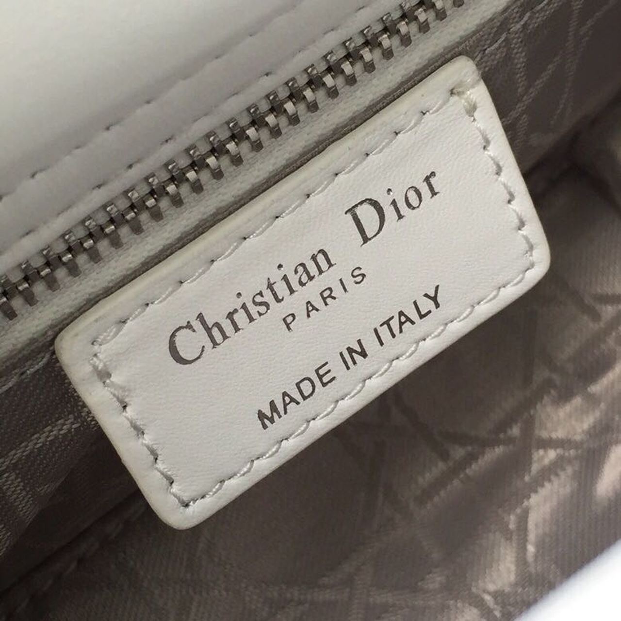 Christian Dior Mini Lady Dior Bag 18cm with Chain Silver Hardware Lambskin Leather Spring/Summer Collection, White