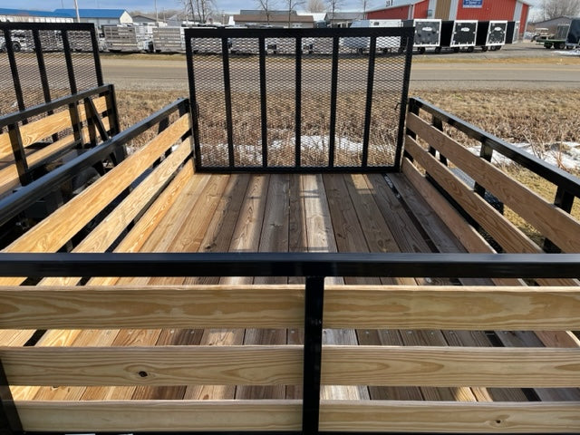 Heavy-Duty Utility Trailer 7×10 Wood Floor, Single Axle, LED Lights