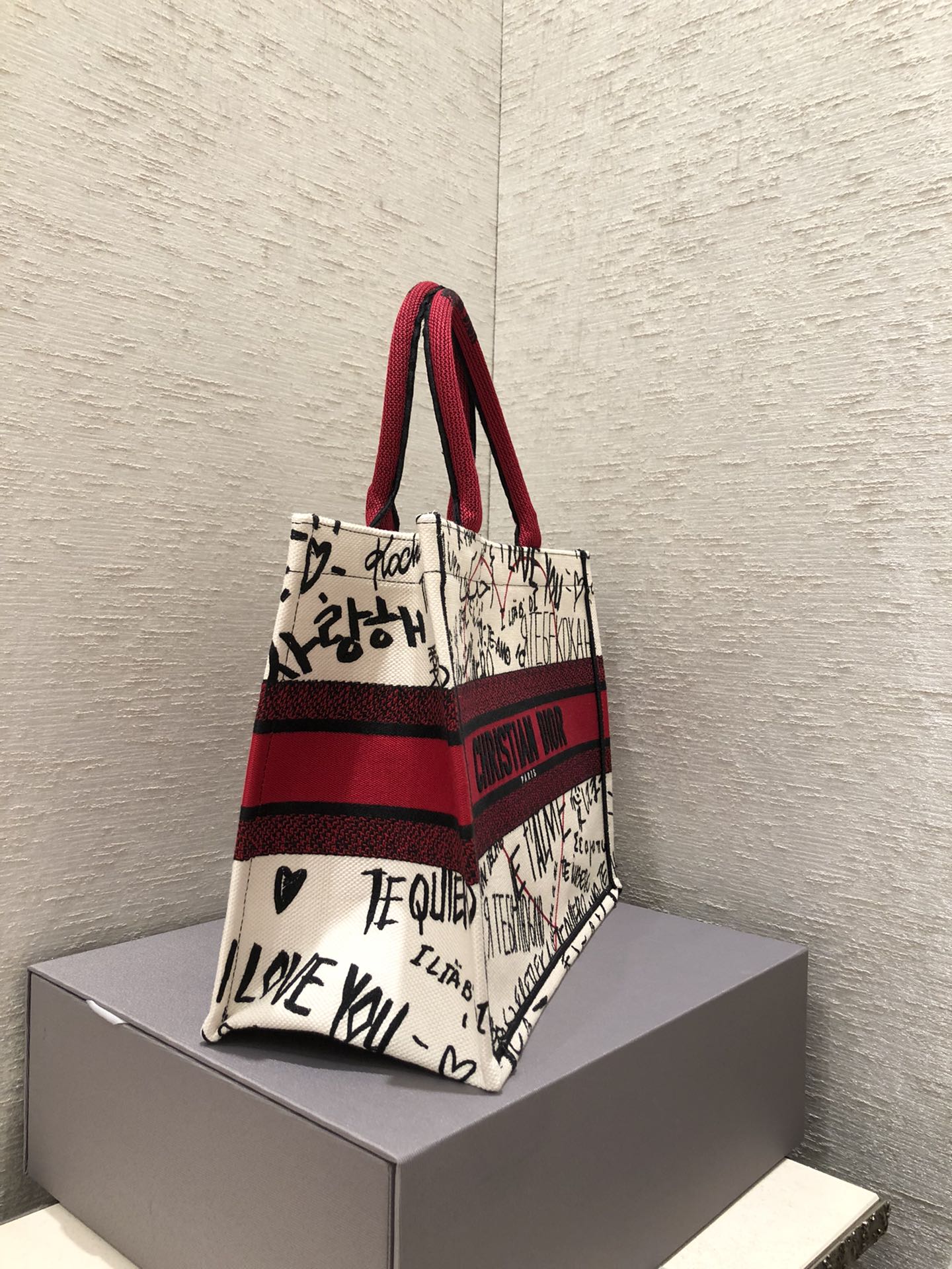Christian Dior Red Mini Book Tote 36cm