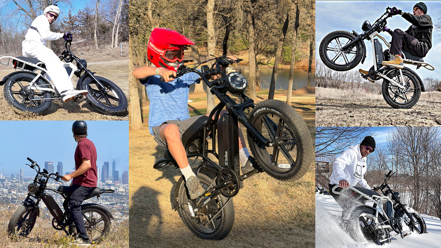 TST Electric Bike for Adults, 750W Peak 1500W Motor, 20"x4" Fat Tire, E Mountain Bike, 48V/15AH UL2849