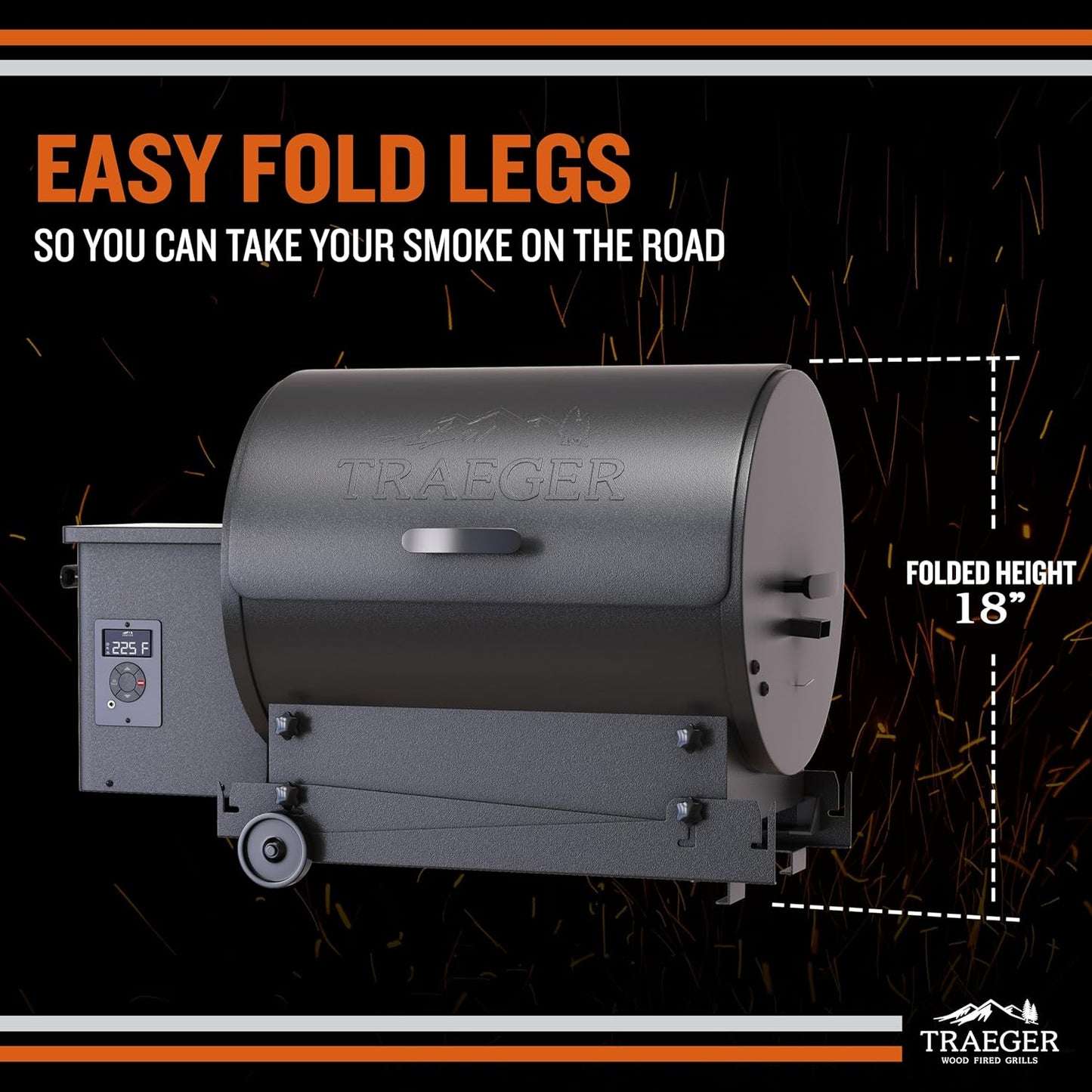 Traeger Tailgater 20 Portable Wood Pellet Grill & Smoker