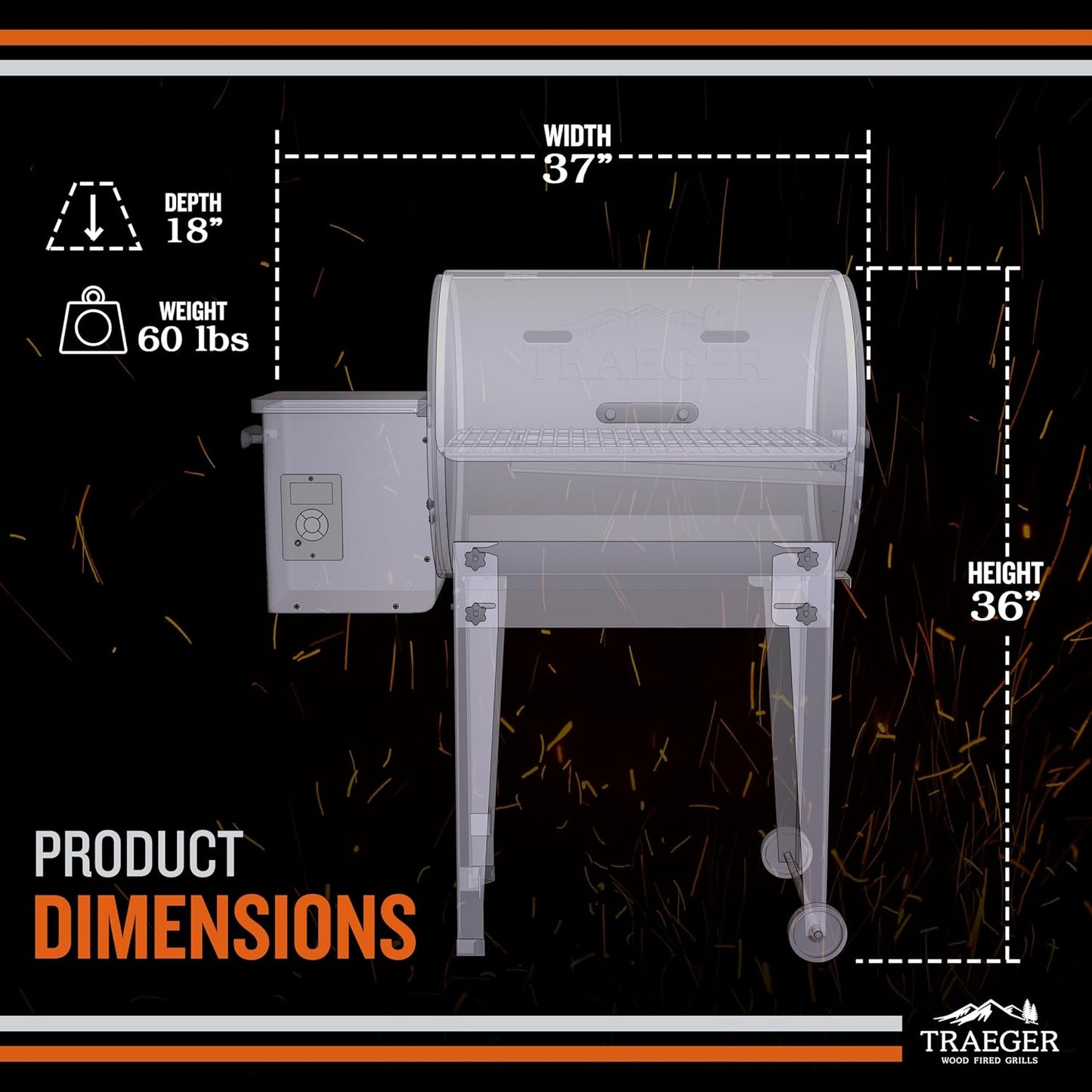 Traeger Tailgater 20 Portable Wood Pellet Grill & Smoker