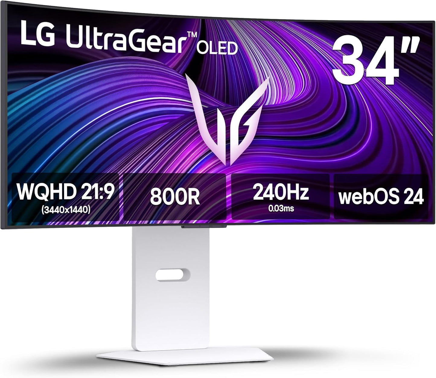 LG UltraGear 45" 5K2K OLED Curved Gaming Monitor, 165Hz