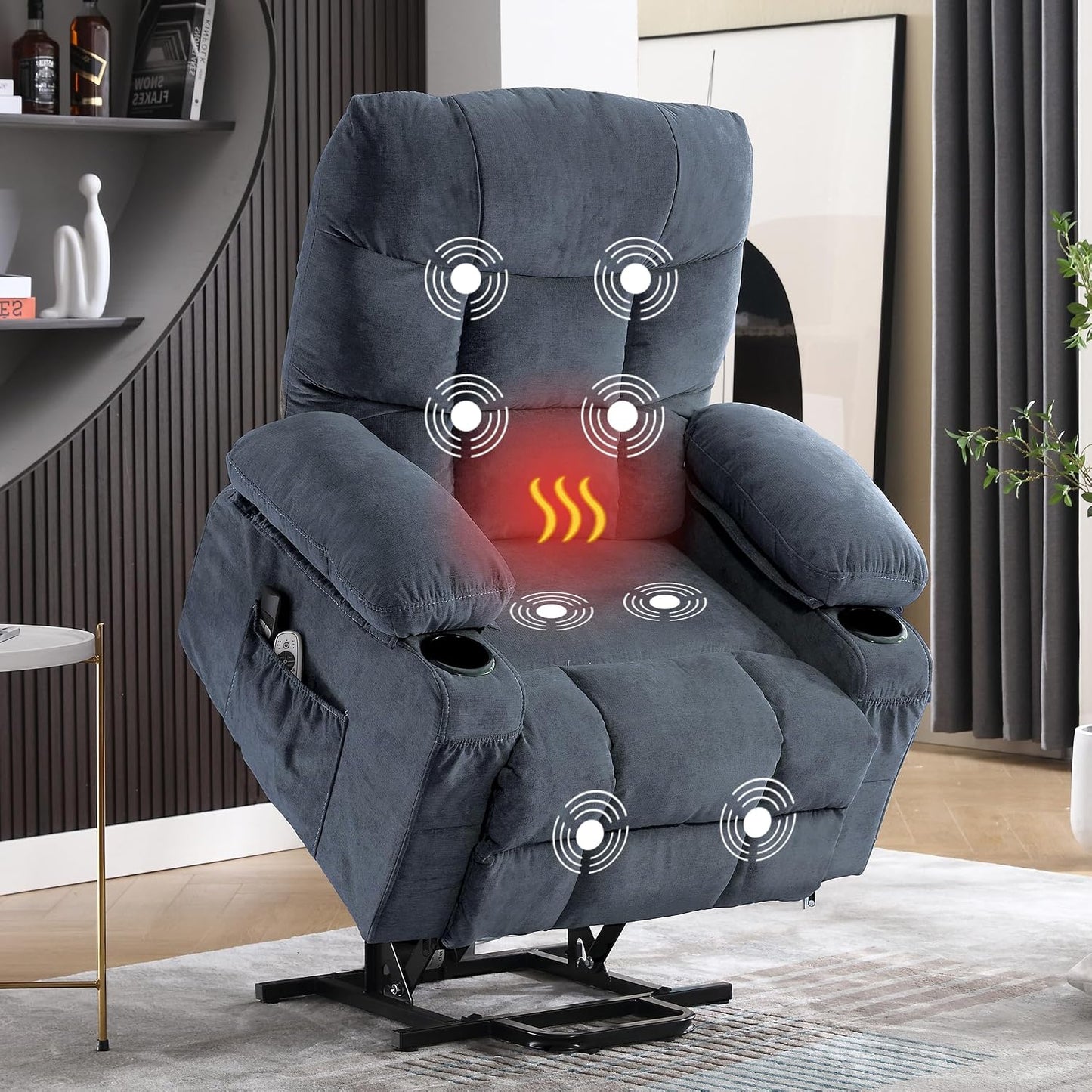 MAHOMICO Power Lift Recliner Chair with Massage & Heat