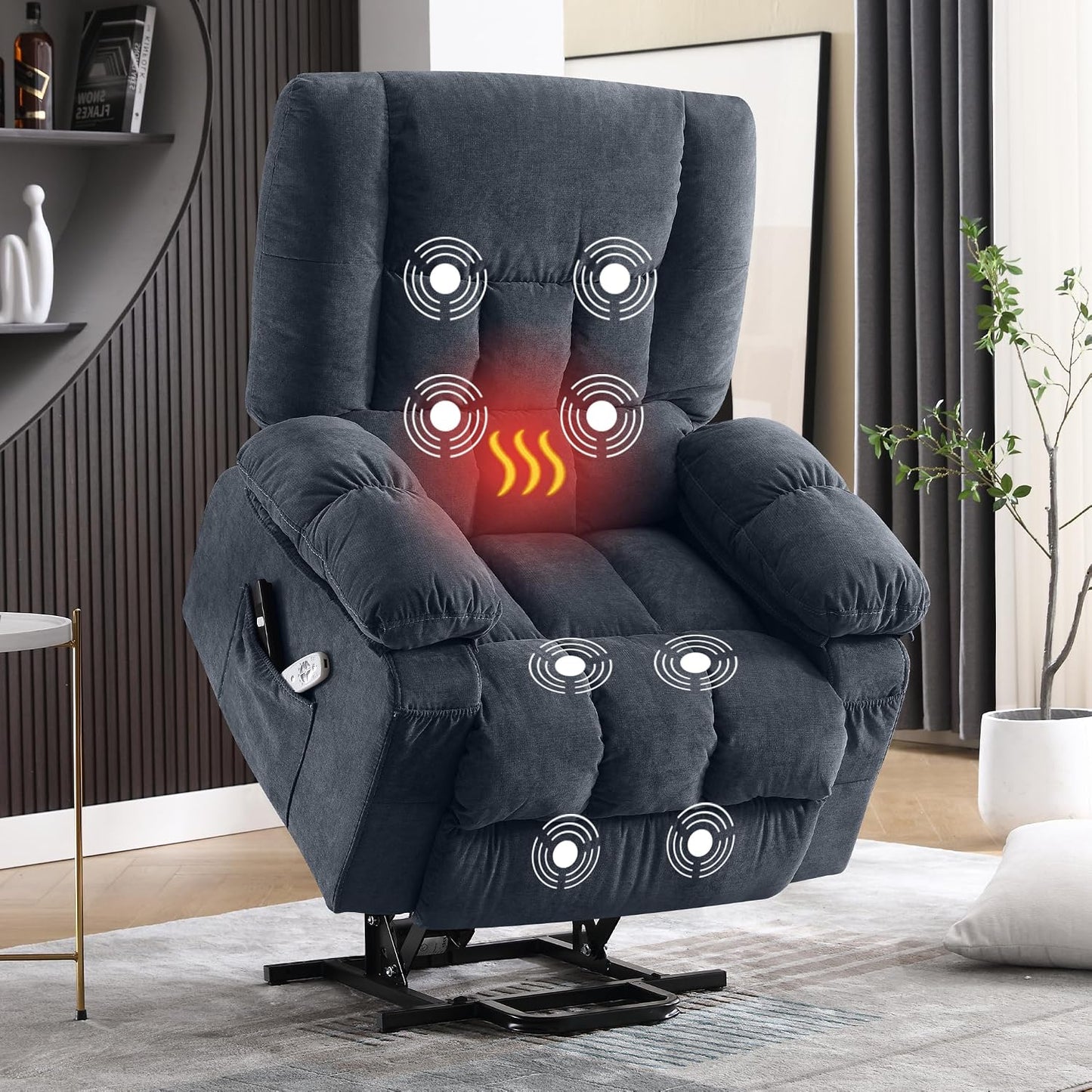 MAHOMICO Power Lift Recliner Chair with Massage & Heat