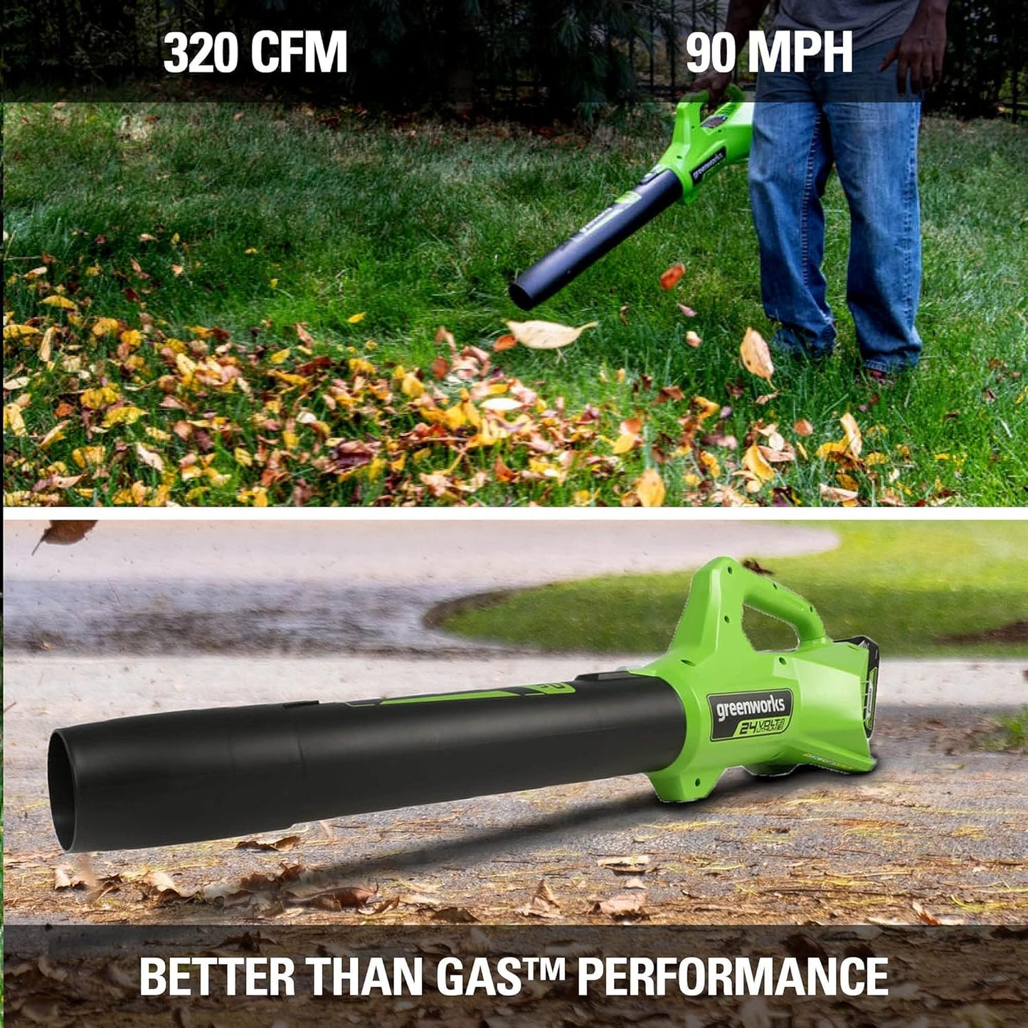 Greenworks 48V 20" Cordless Lawn Mower, Trimmer & Blower Combo Kit with Batteries