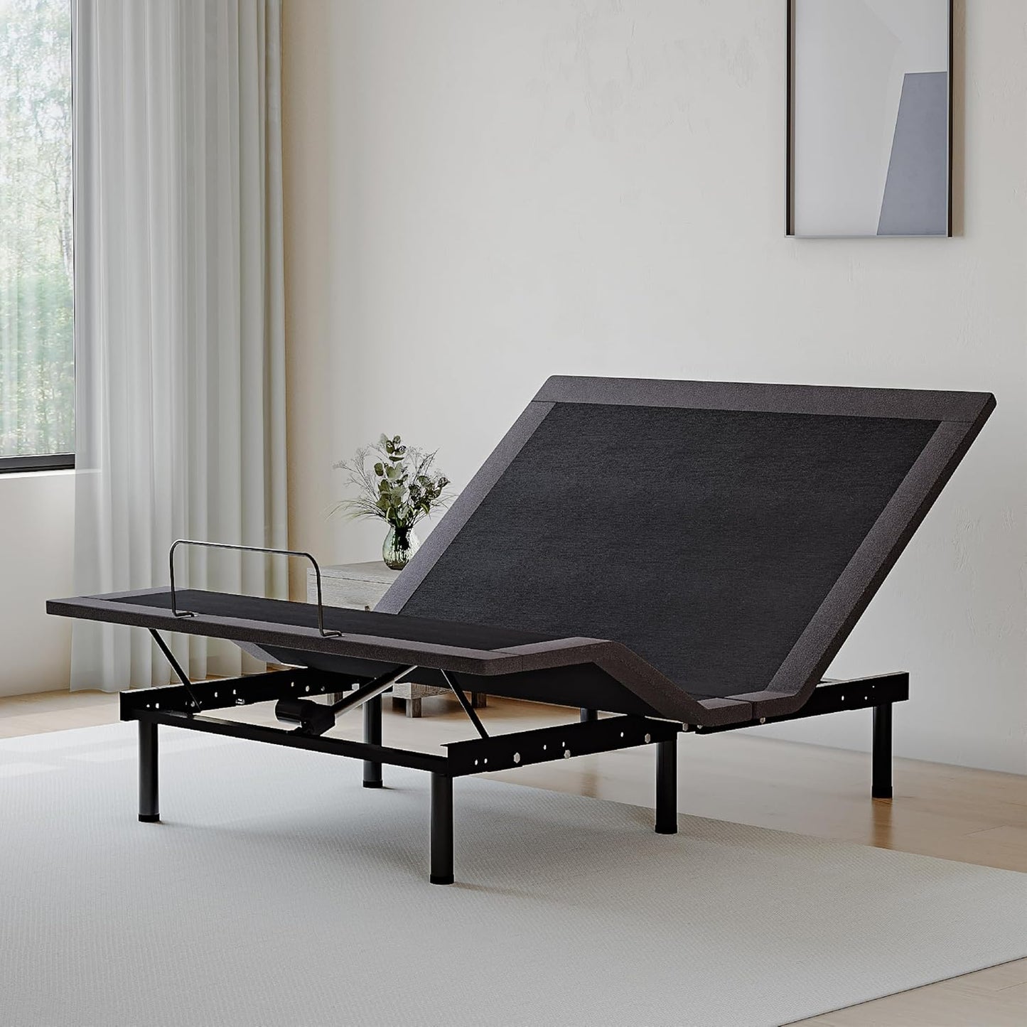 Dyonery Twin XL Adjustable Bed with 12" Gel Memory Foam Mattress