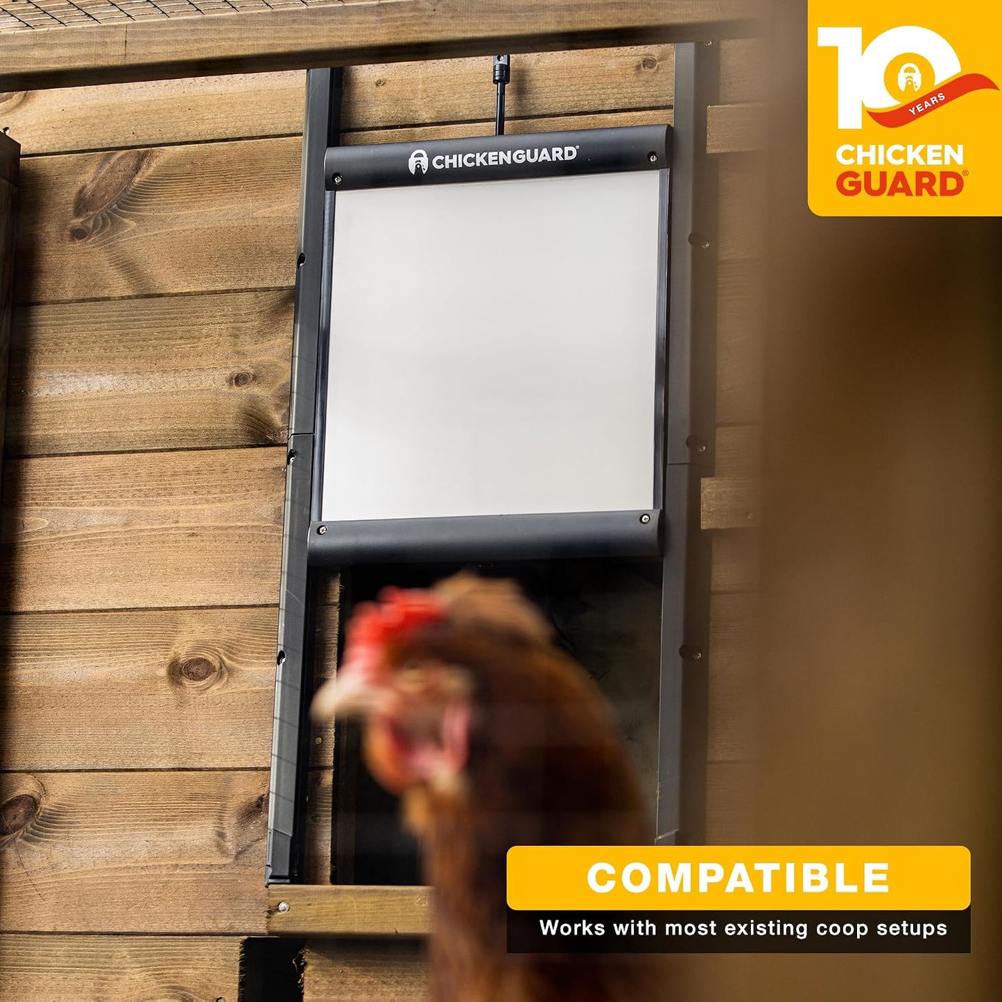 ChickenGuard Self-Locking Predator-Proof Chicken Coop Door