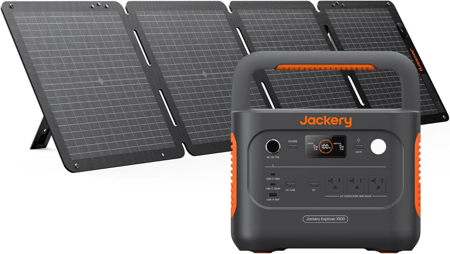 Jackery Solar Generator 1000 v2 with 200W Solar Panel