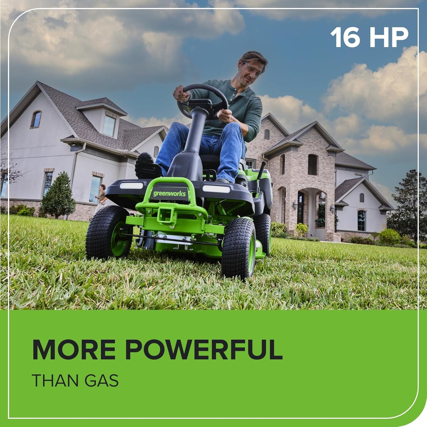 Greenworks 60V 30-Inch Riding Lawn Mower with Batteries & Charger