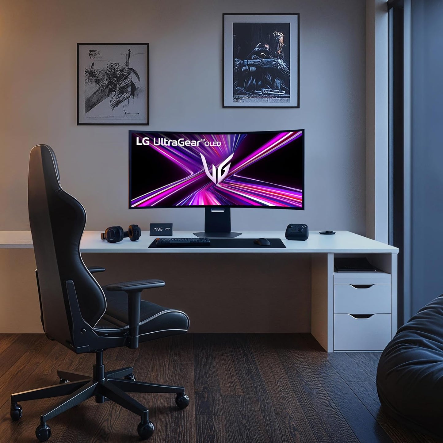 LG UltraGear 45" 5K2K OLED Curved Gaming Monitor, 165Hz